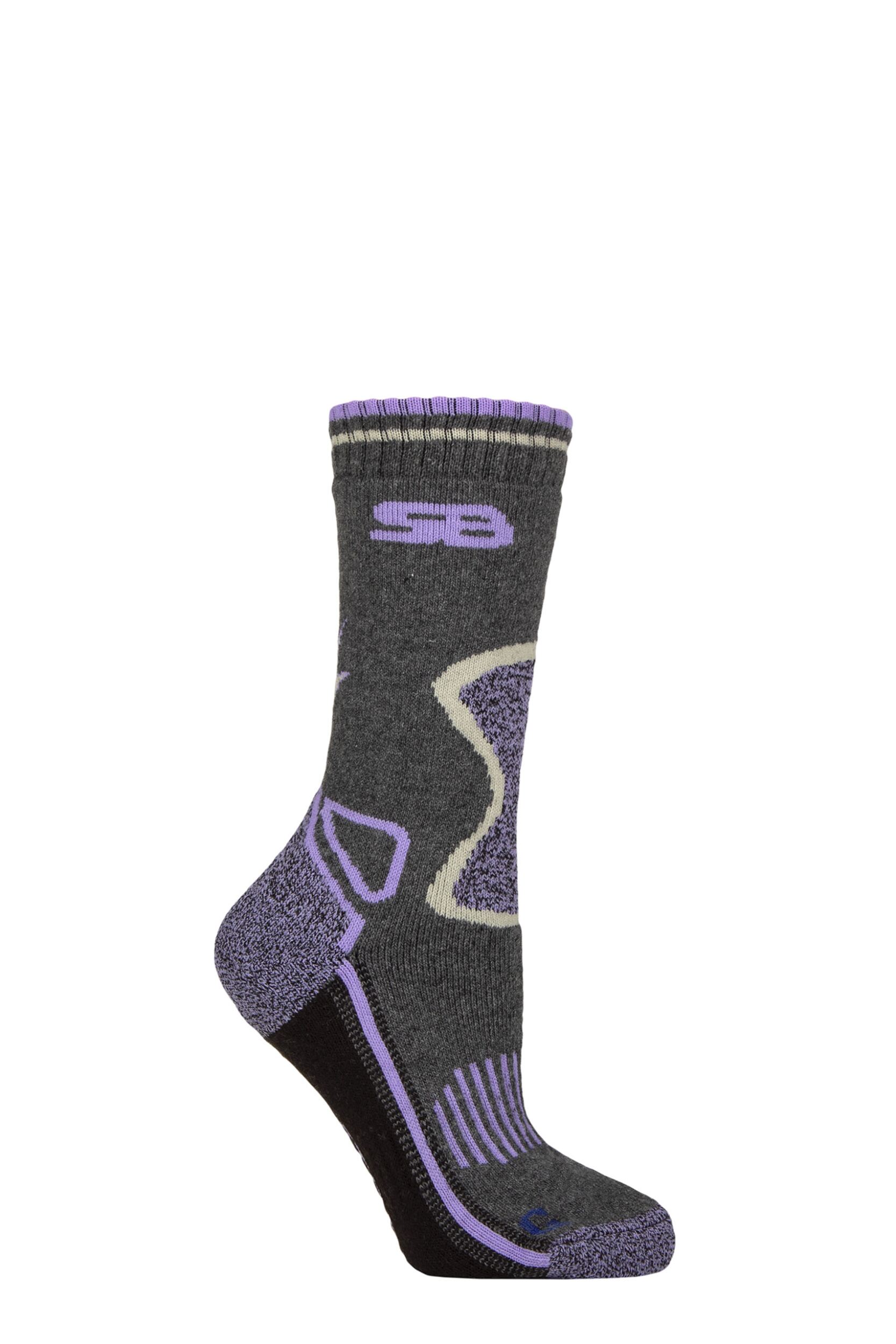 Women's 1 Pair Storm Bloc with BlueGuard Craglin Wool Hiking Socks Lilac / Purple 4-8