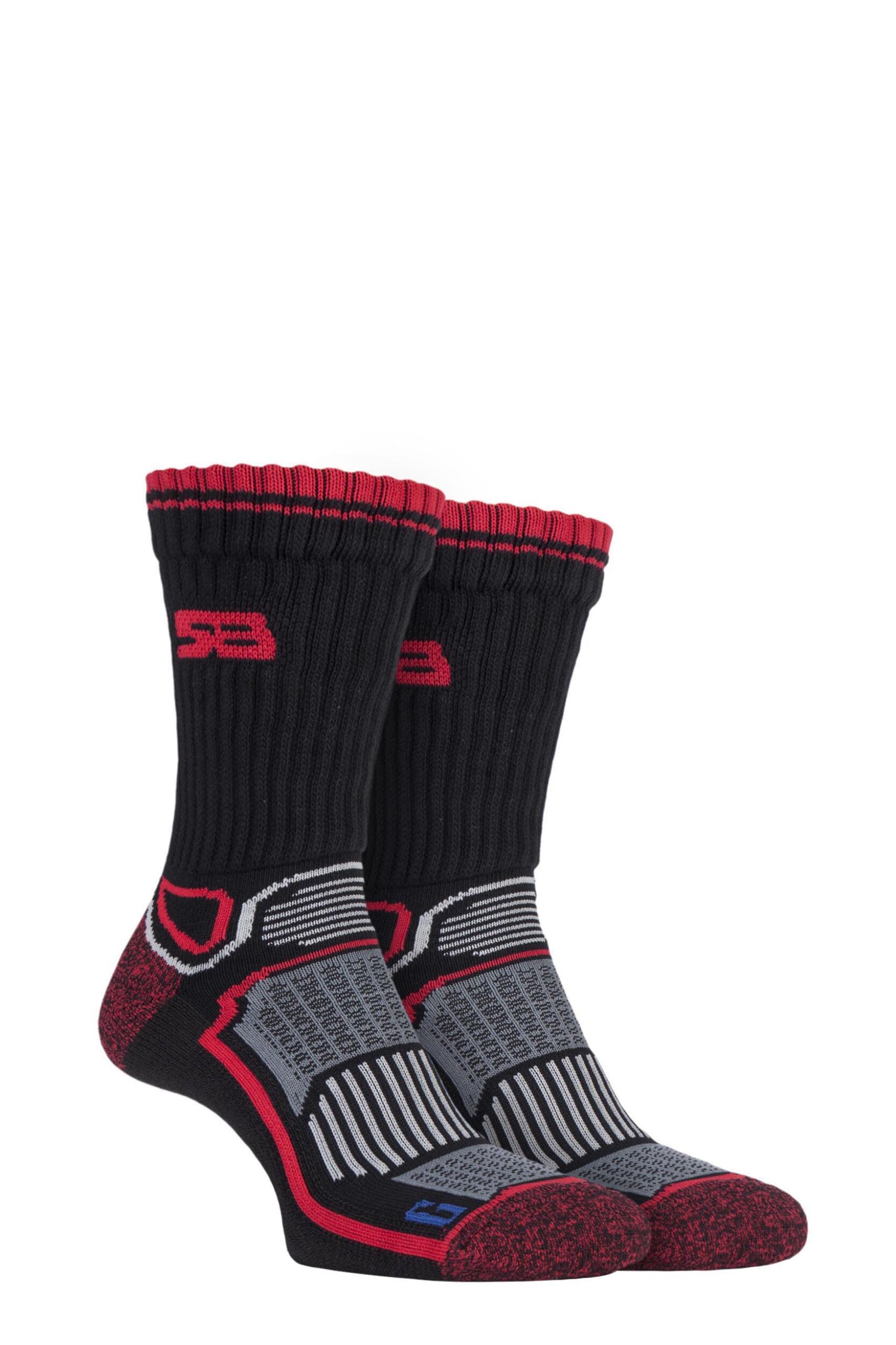 2 Pair Black with BlueGuard Aerobic Socks Men's 6-8.5 Mens - Storm Bloc