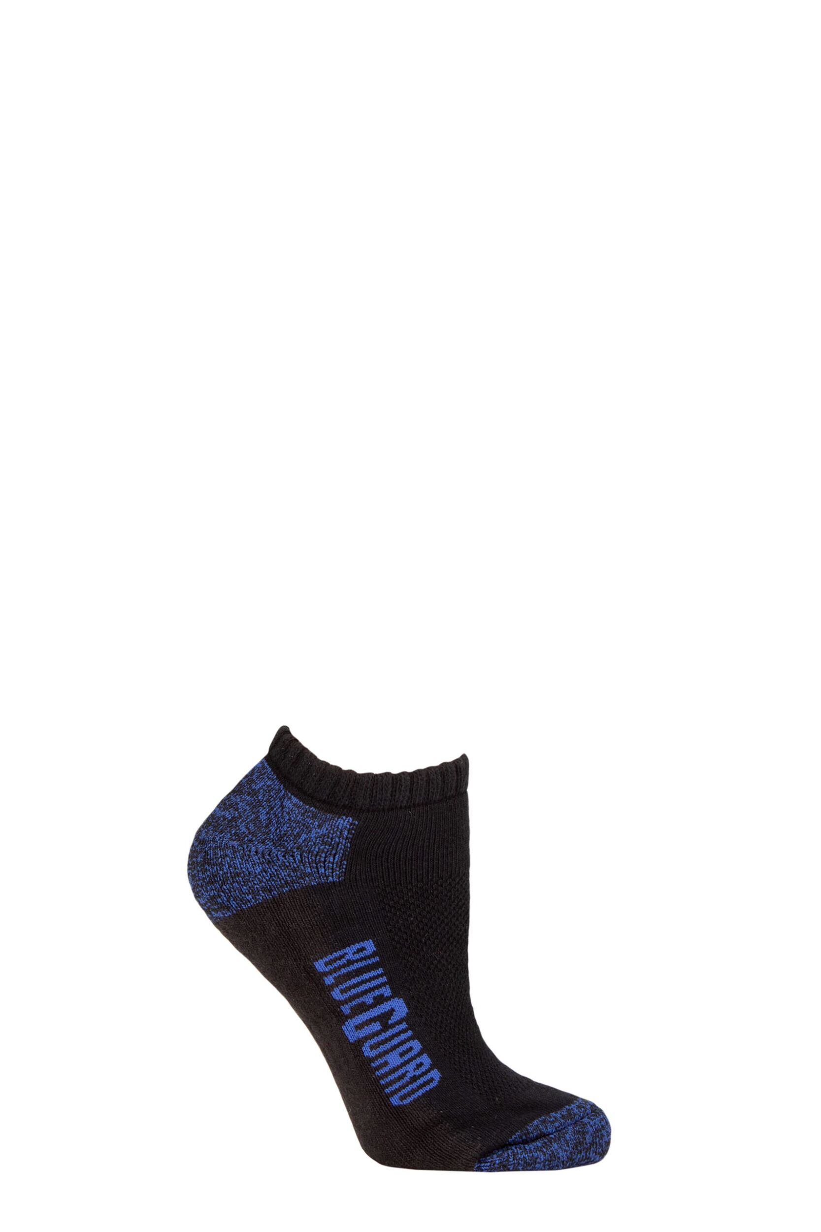 Women's 1 Pair Blueguard Trainer Socks Black 4-8 Ladies