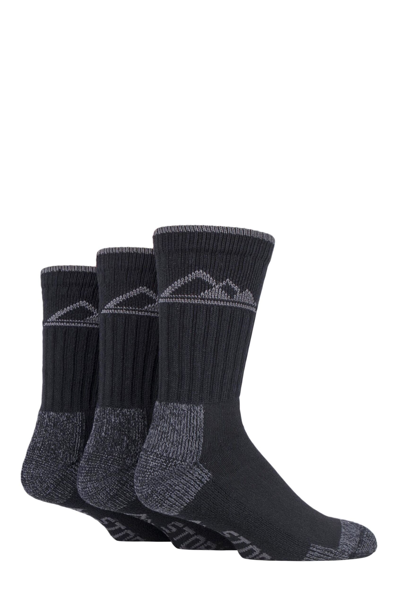 3 Pair Black / Grey Luxury Boot Socks Men's 6-11 Mens - Storm Bloc
