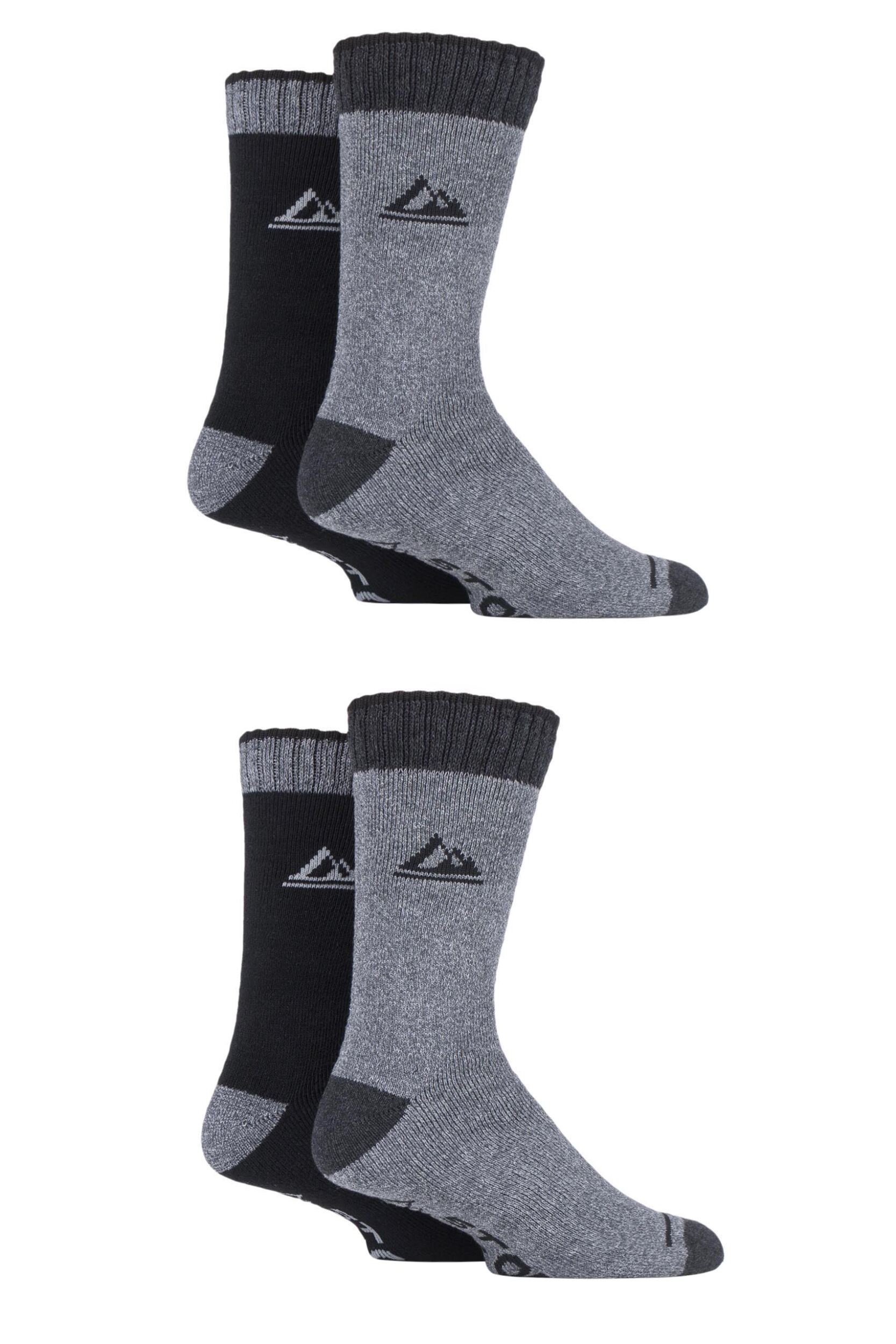 4 Pair Black  /  Charcoal  /  Grey Performance Boot Socks Men's 6-11 Mens - Storm Bloc