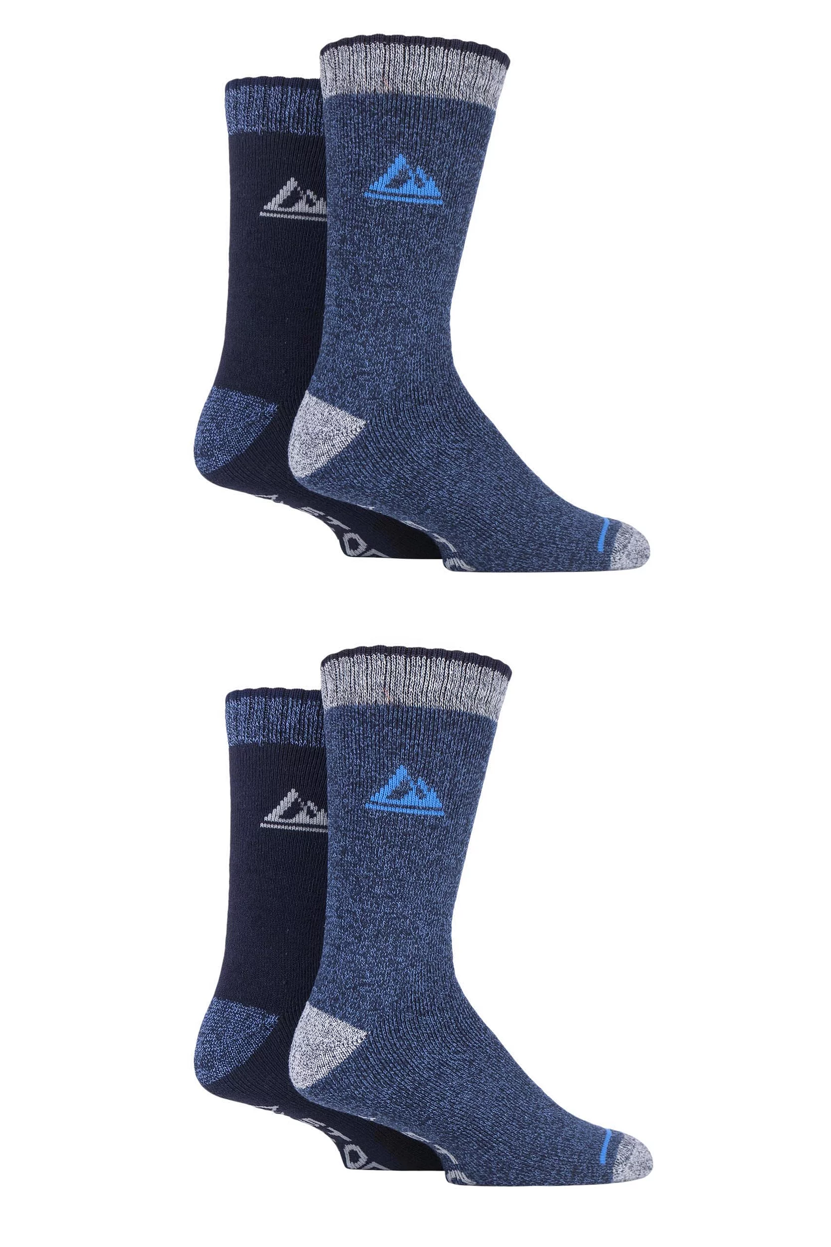 4 Pair Navy / Blue / Turquoise Performance Boot Socks Men's 6-11 Mens - Storm Bloc