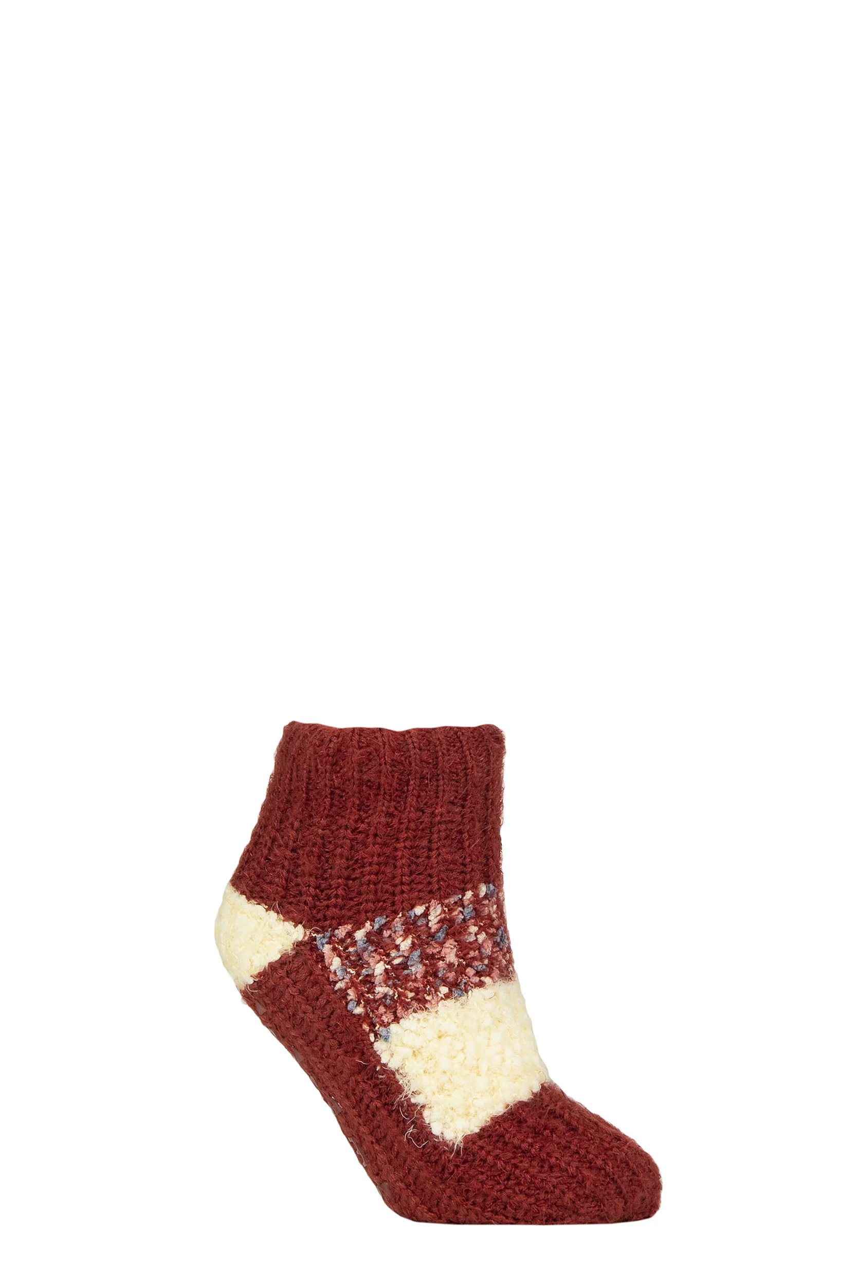 Women's 1 Pair Elle Sherpa Lined Slipper Socks Cinnamon 4