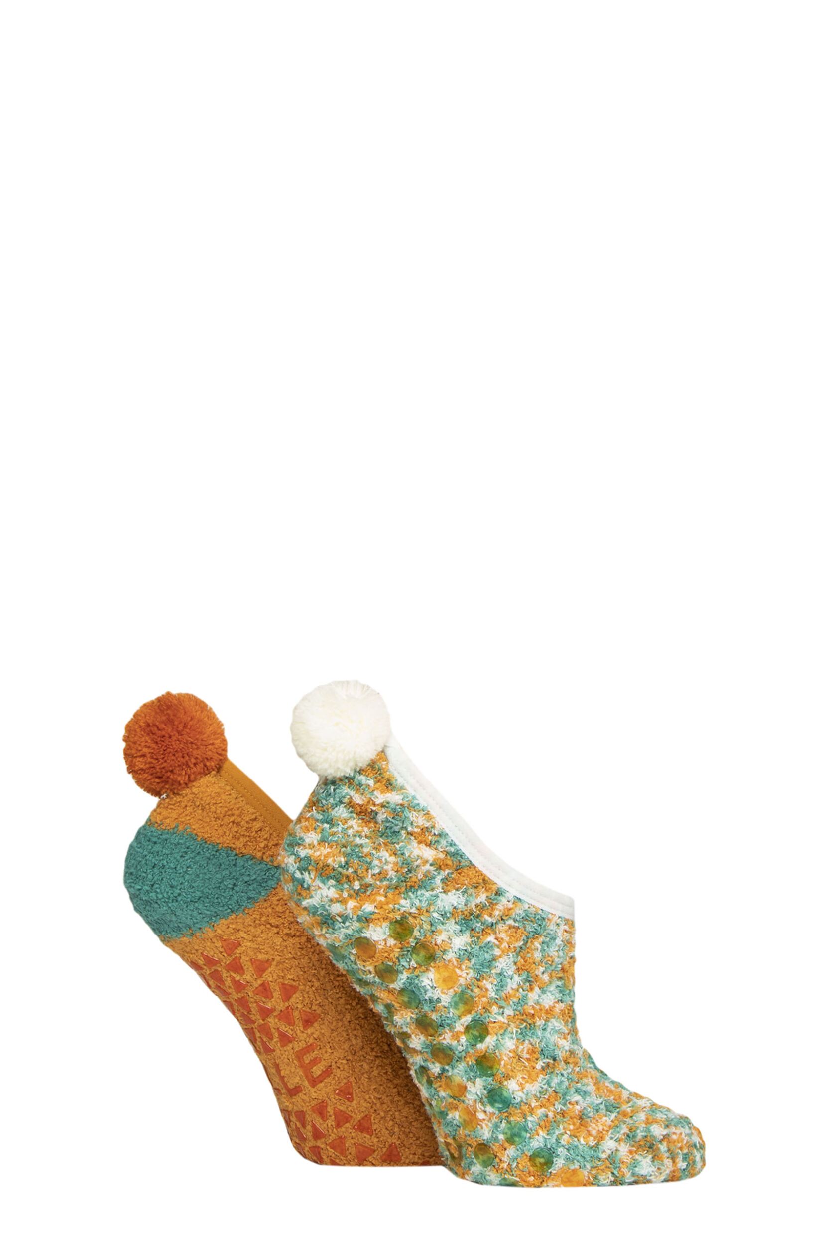 Women's 2 Pair Elle Cosy Mary Jane Socks Marmalade 4-8