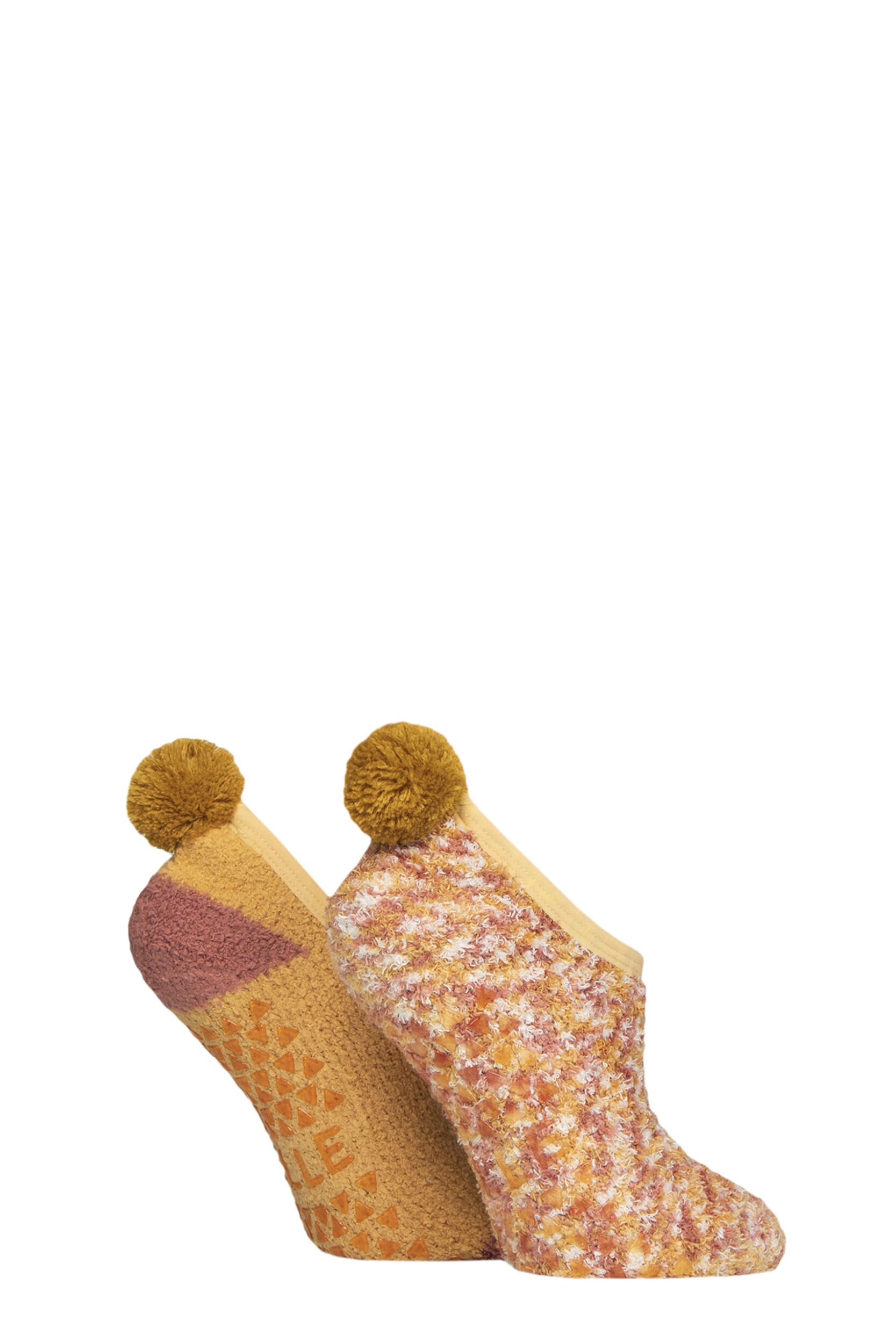 Women's 2 Pair Elle Cosy Mary Jane Socks Pumpkin Spice 4-8
