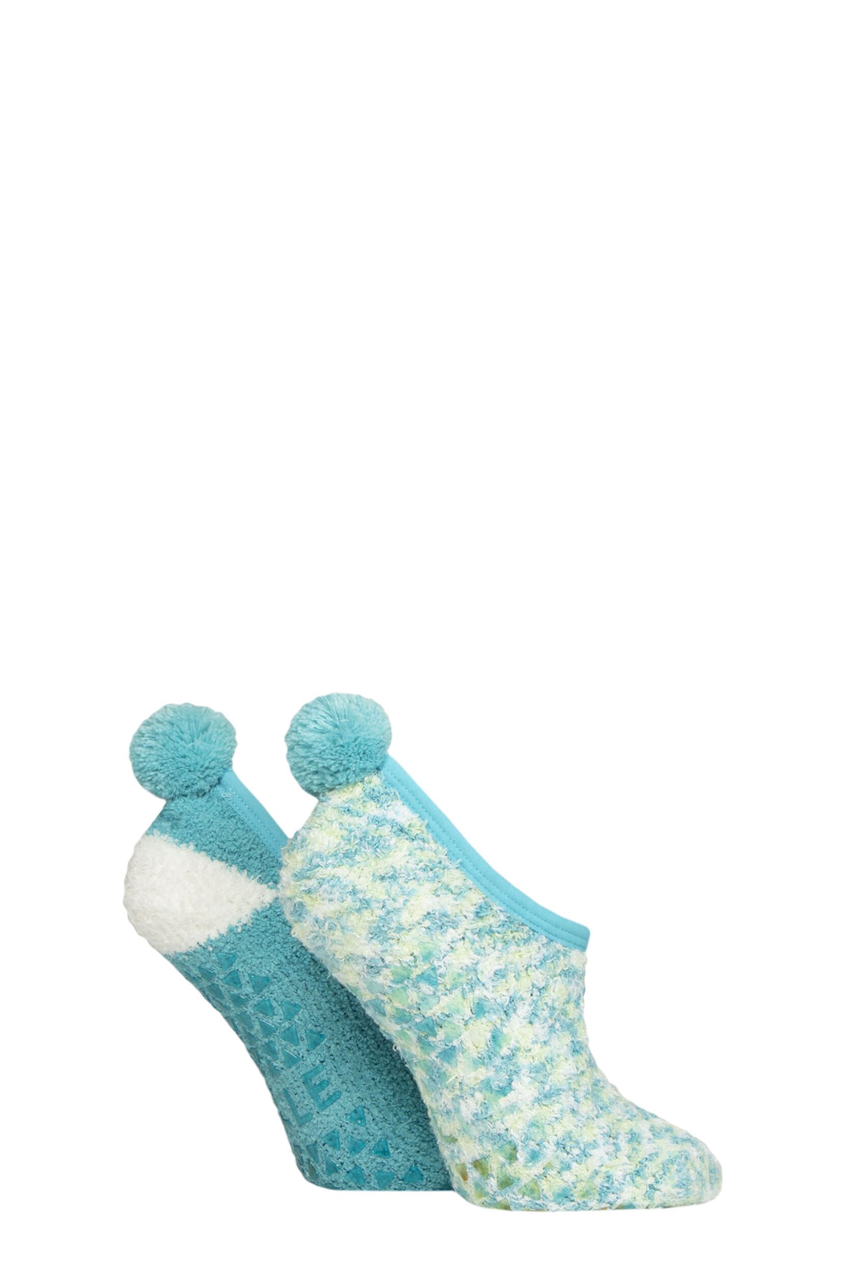 Women's 2 Pair Elle Cosy Mary Jane Socks Storm 4-8