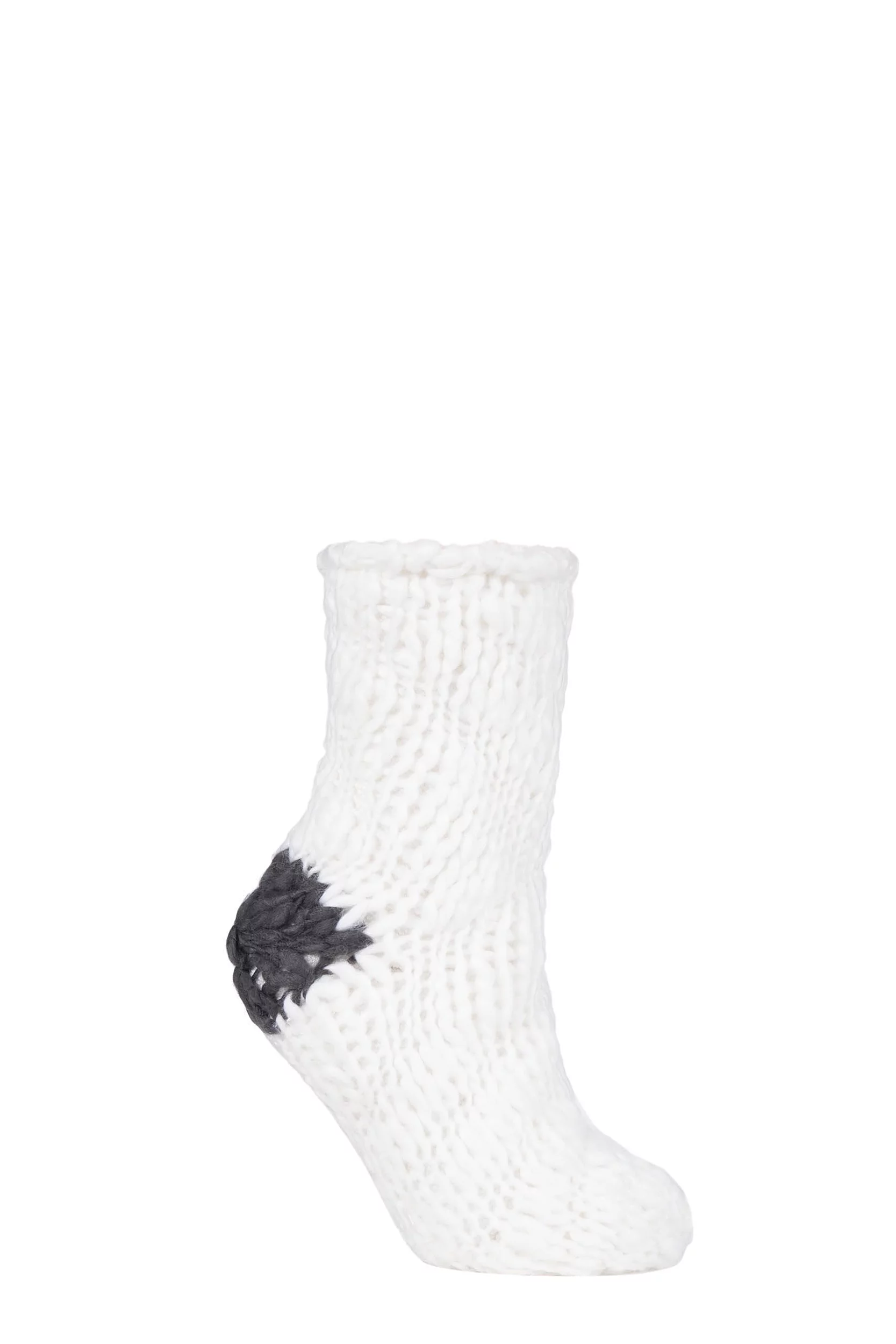 1 Pair Moon Glow Soft Hand Knitted Slipper Socks Ladies 4-8 Ladies - Elle