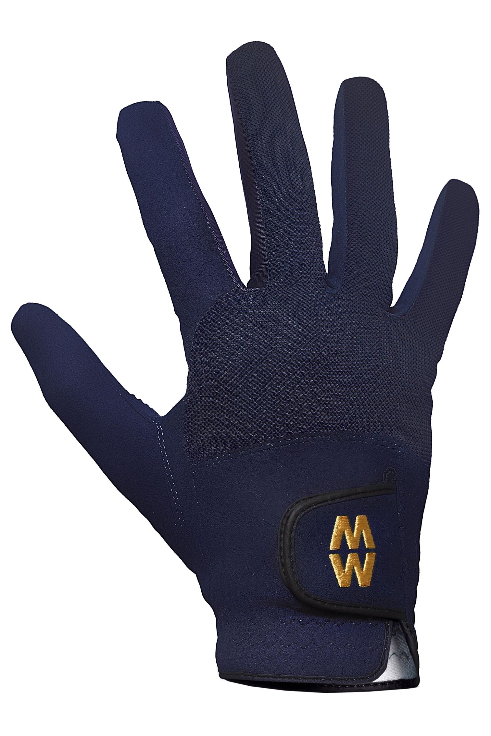 1 Pair Navy MacWet Short Mesh Sports Gloves Unisex 9 Unisex - Macwet
