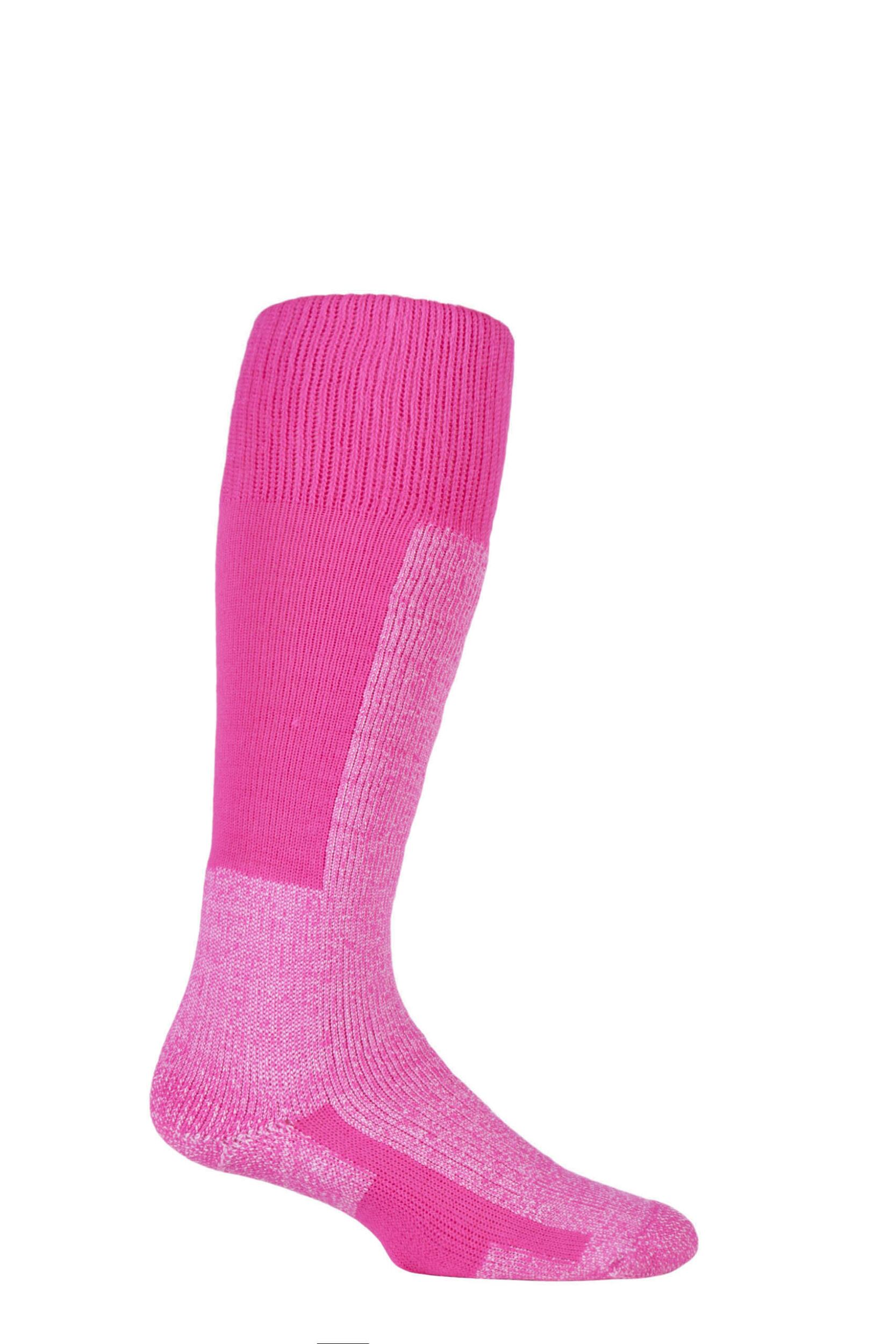 1 Pair Pink Ski Thick Cushion Maximum Protection Socks With Wool Unisex 2.5-4.5 Unisex - Thorlos