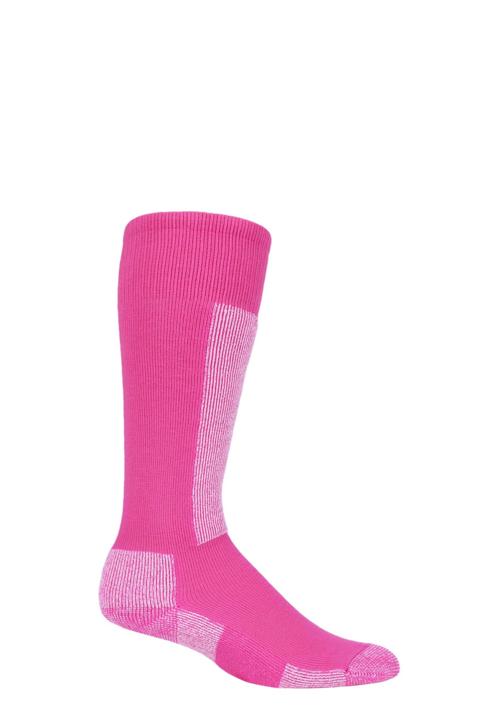 1 Pack Schuss Pink Lightweight Ski Socks Unisex 8-9.5 Unisex - Thorlos