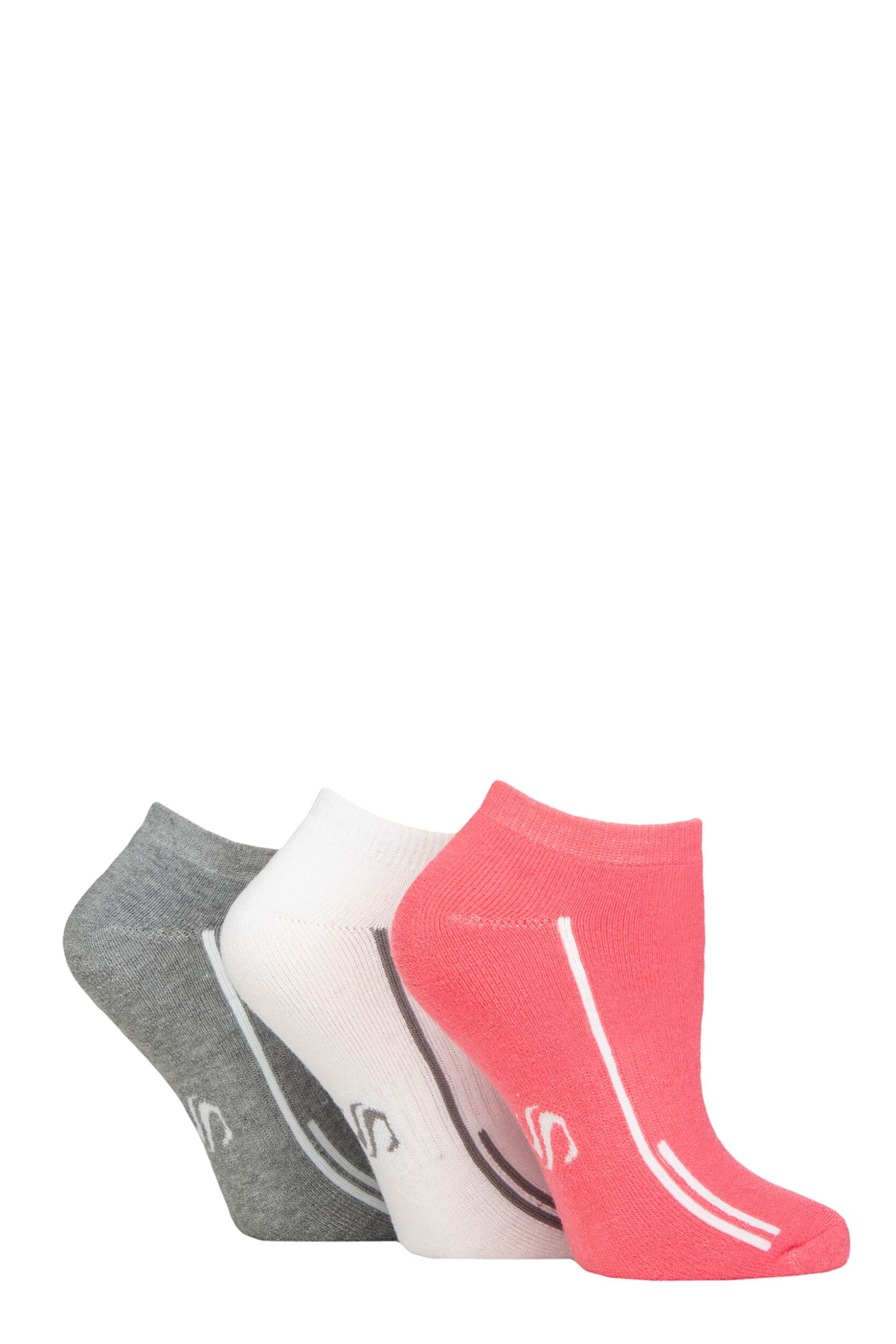 Women's 3 Pair SOCKSHOP Performance Sport Cushioned Trainer Socks Mix 4-8
