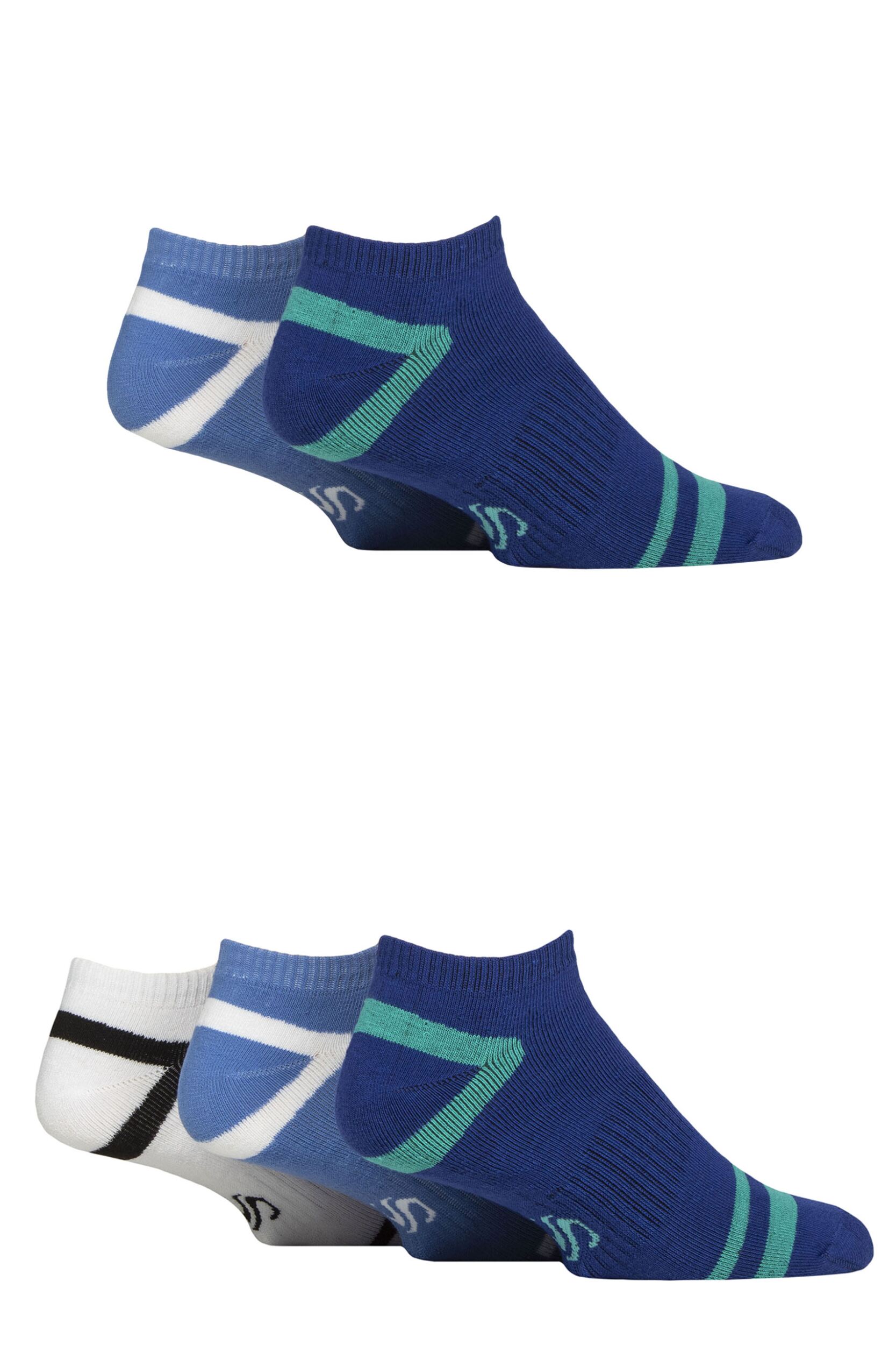 Mens 5 Pair SOCKSHOP Sport Performance Trainer Socks Multi 7-11 Mens