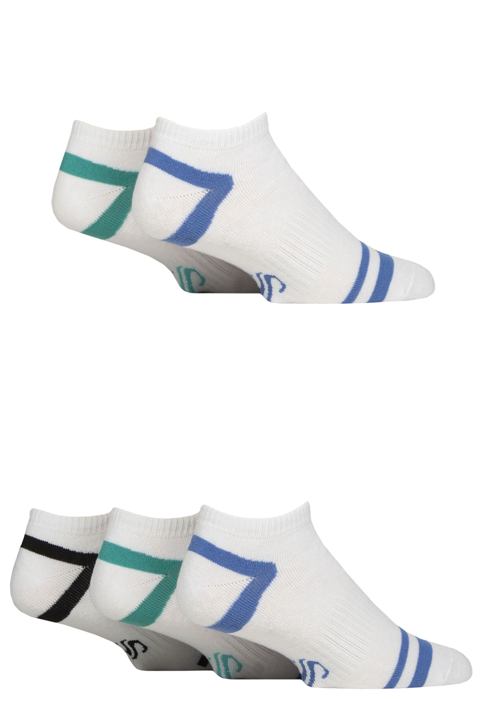Mens 5 Pair SOCKSHOP Sport Performance Trainer Socks White 7-11 Mens
