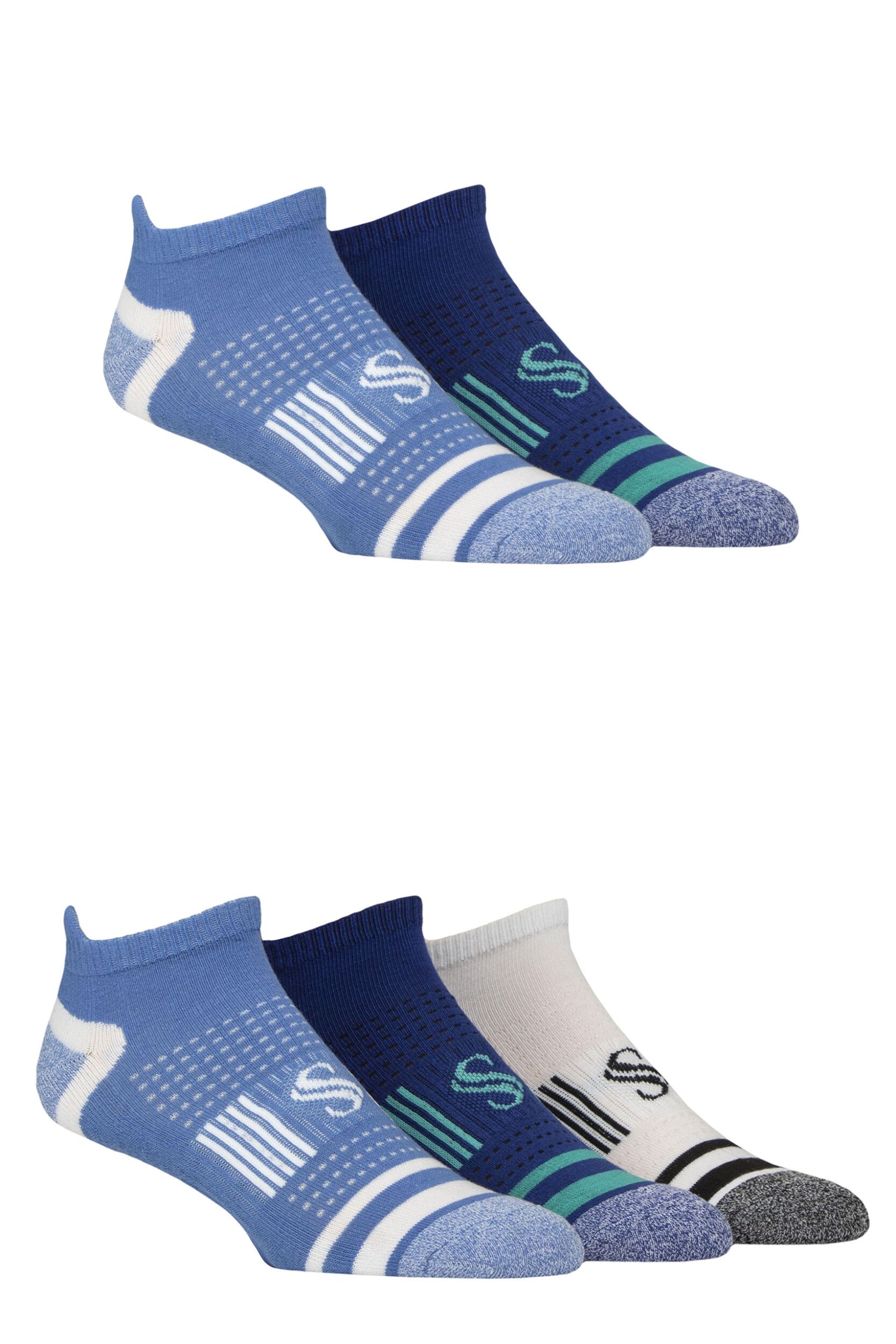 Mens 5 Pair SOCKSHOP Sport Performance Technical Socks Multi 7-11 Mens
