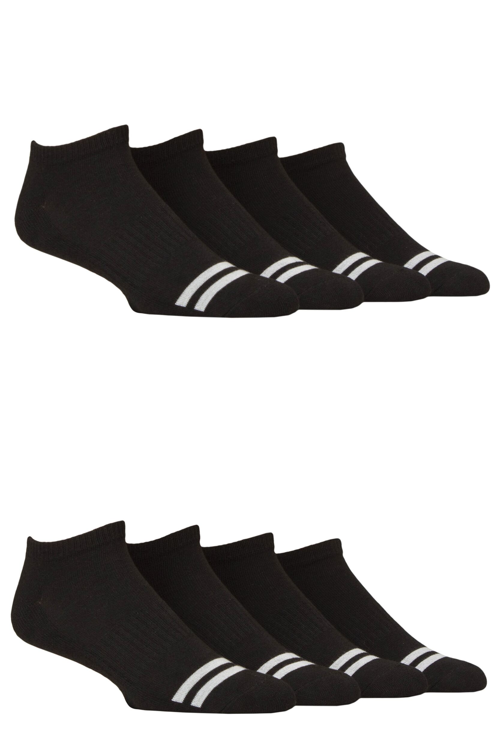 Mens 8 Pair SOCKSHOP Sport and Leisure Trainer Socks Black 7-11 Mens