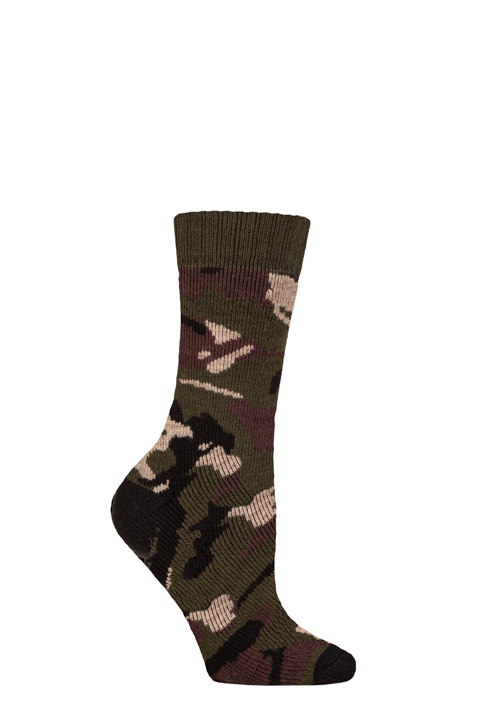Image of Women's 1 Pair Country Pursuit Woodland Walker Thermal Wool Boot Socks Camo 4-8
