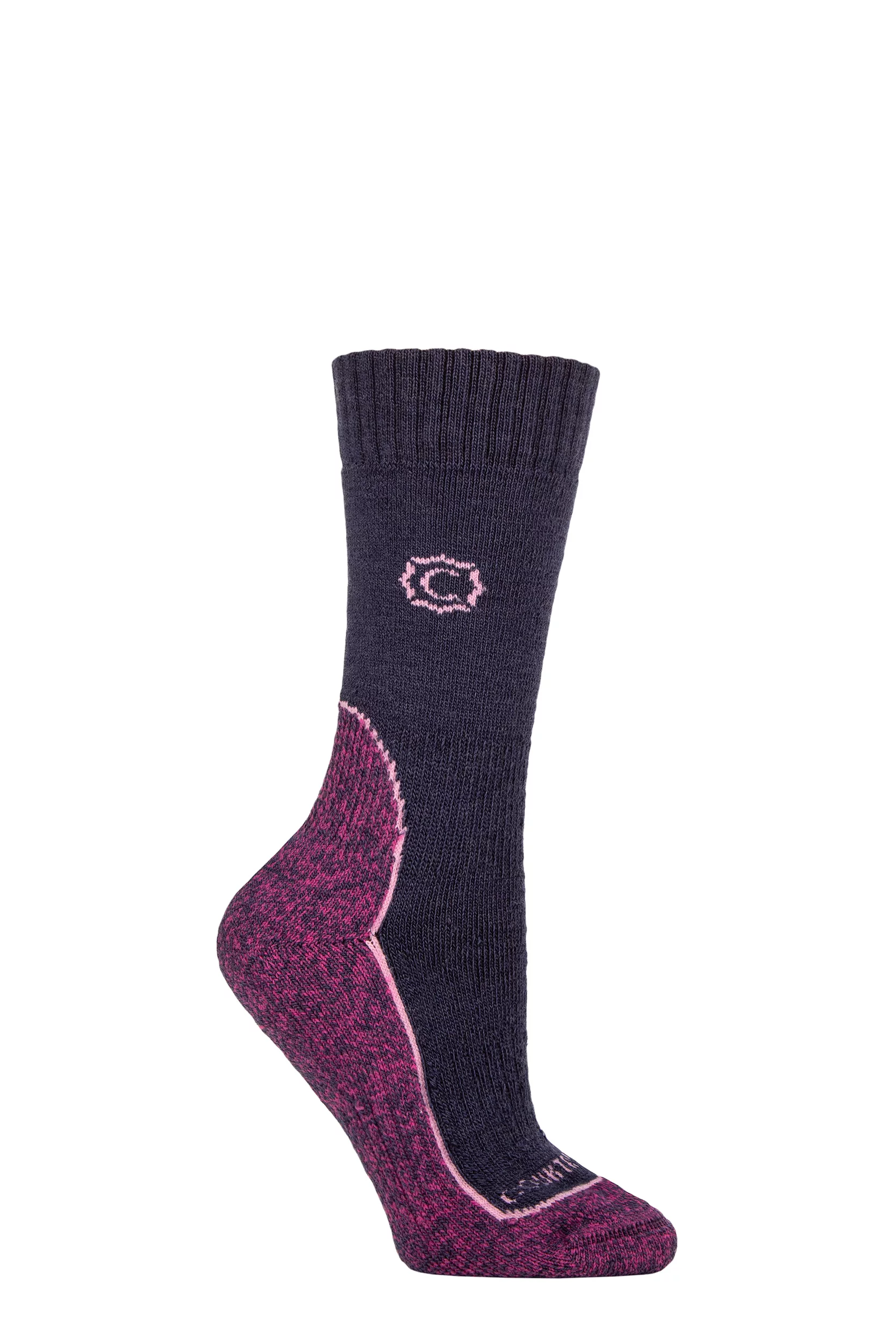 Women's 1 Pair Country Pursuit Ridgeway Walker Wool Boot Socks Navy 4