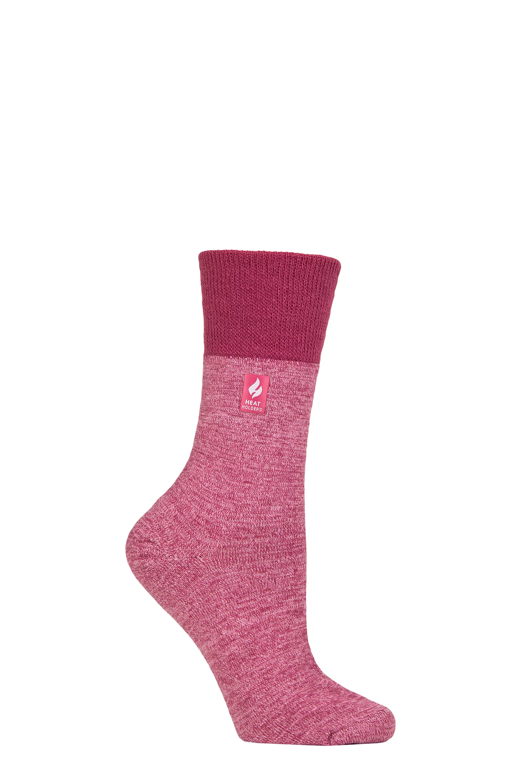 Women's 1 Pair SOCKSHOP Gentle Grip Heat Holders Thermal Socks Muted Pink 4