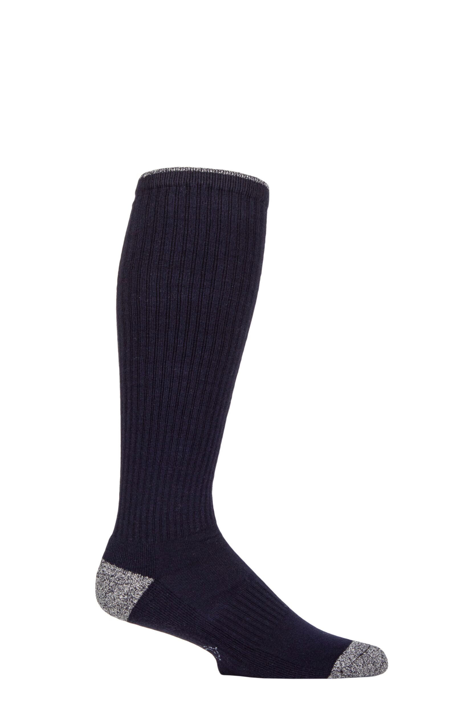 Mens 1 Pair Country Pursuit Water Repellent Cotton Long Boot Socks Navy 6-11