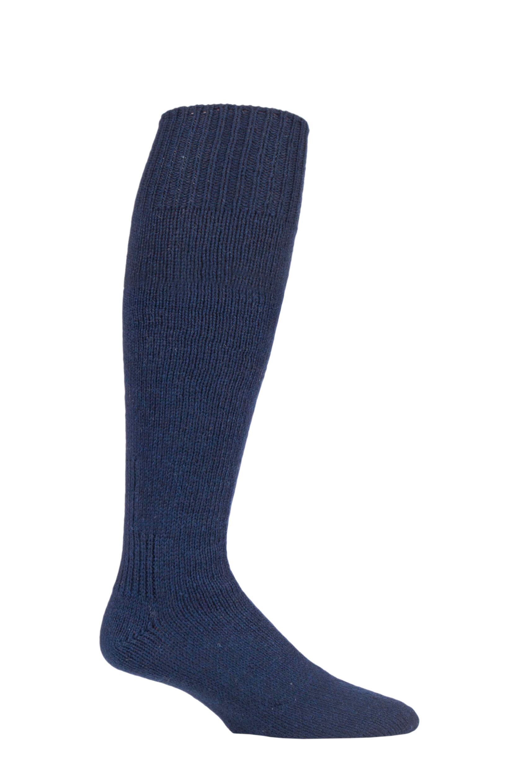 Mens 1 Pair Country Pursuit Angling Wool Boot Socks Navy 6-11