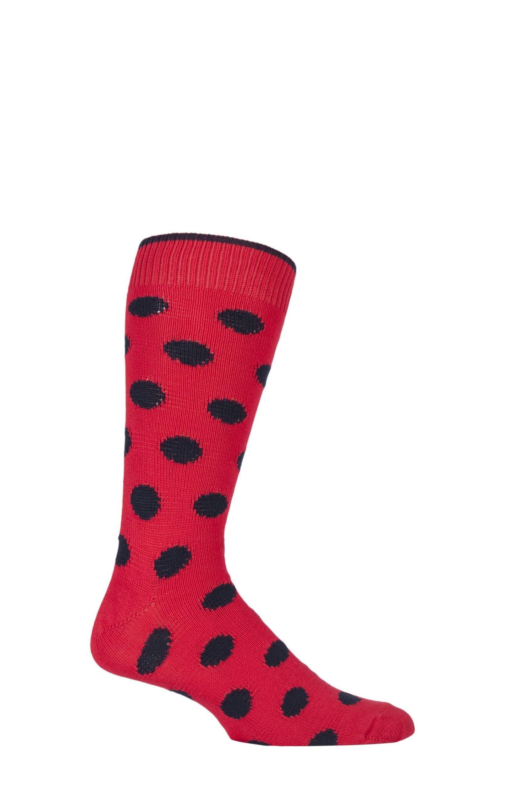 1 Pair Brigade / Rich Navy of London Spotty Cotton Socks Men's 7-11 Mens - SOCKSHOP of London