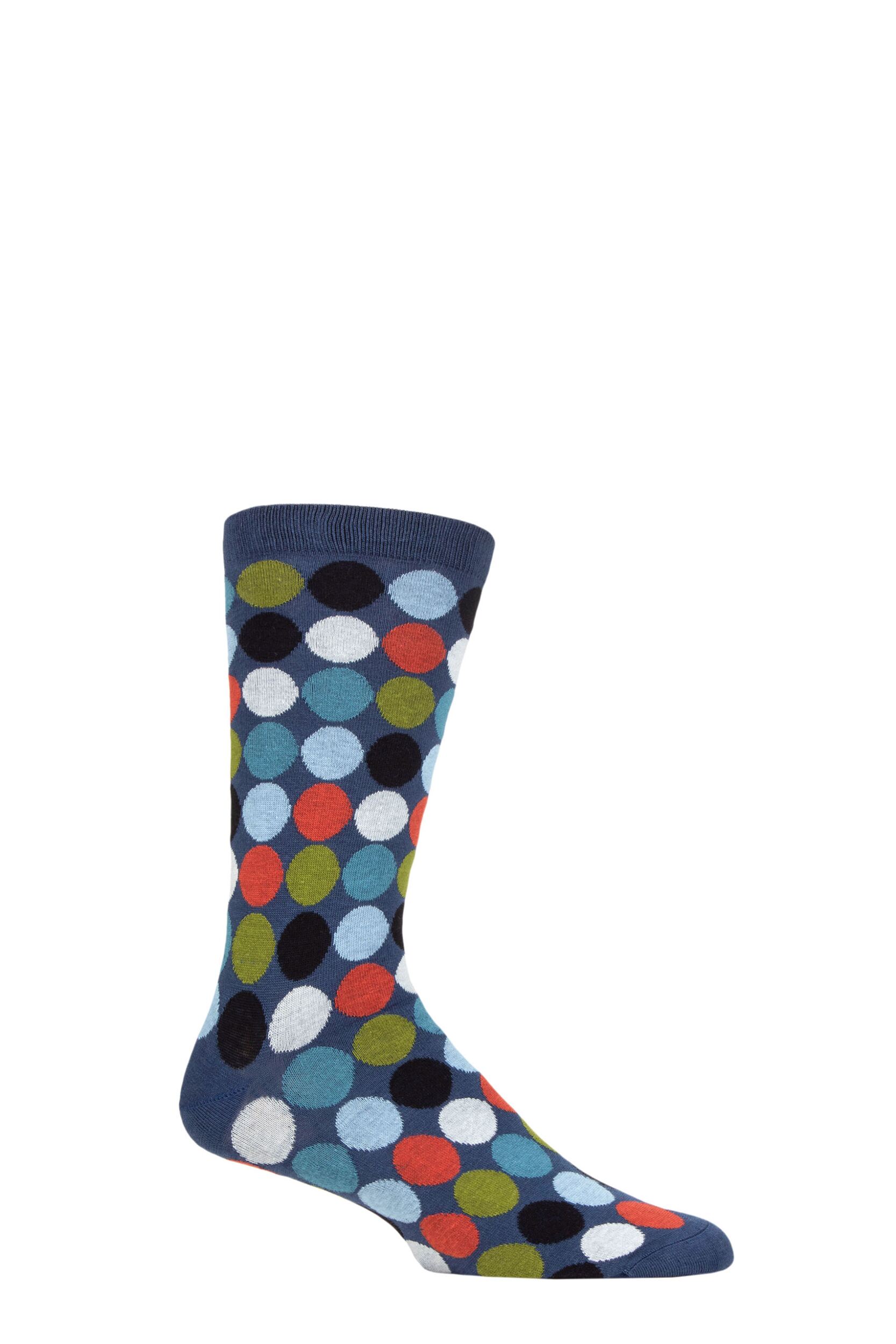 Mens 1 Pair Thought Geometric Organic Cotton Socks Mineral Blue 7-11 Mens