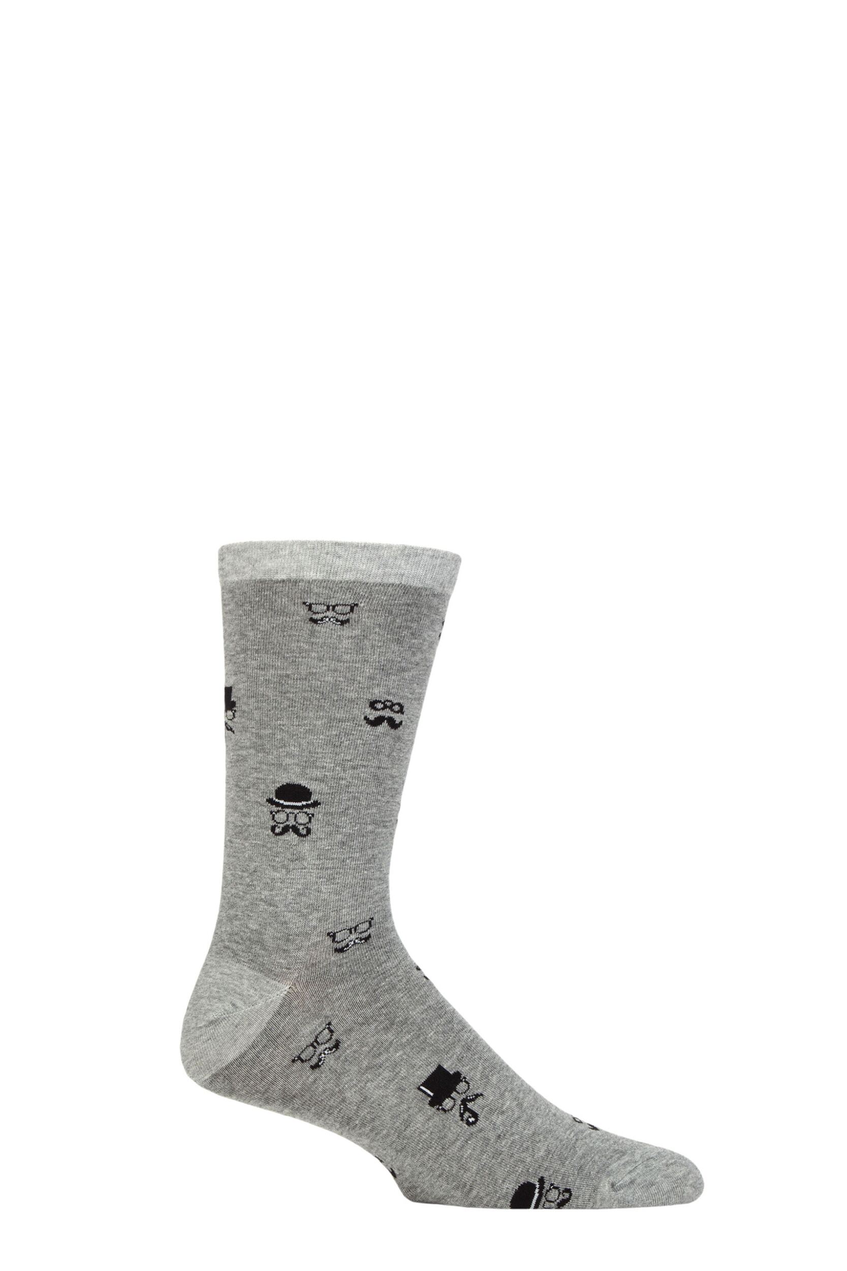 Mens 1 Pair Thought Jett Organic Cotton Smart Socks Grey Marle 7-11