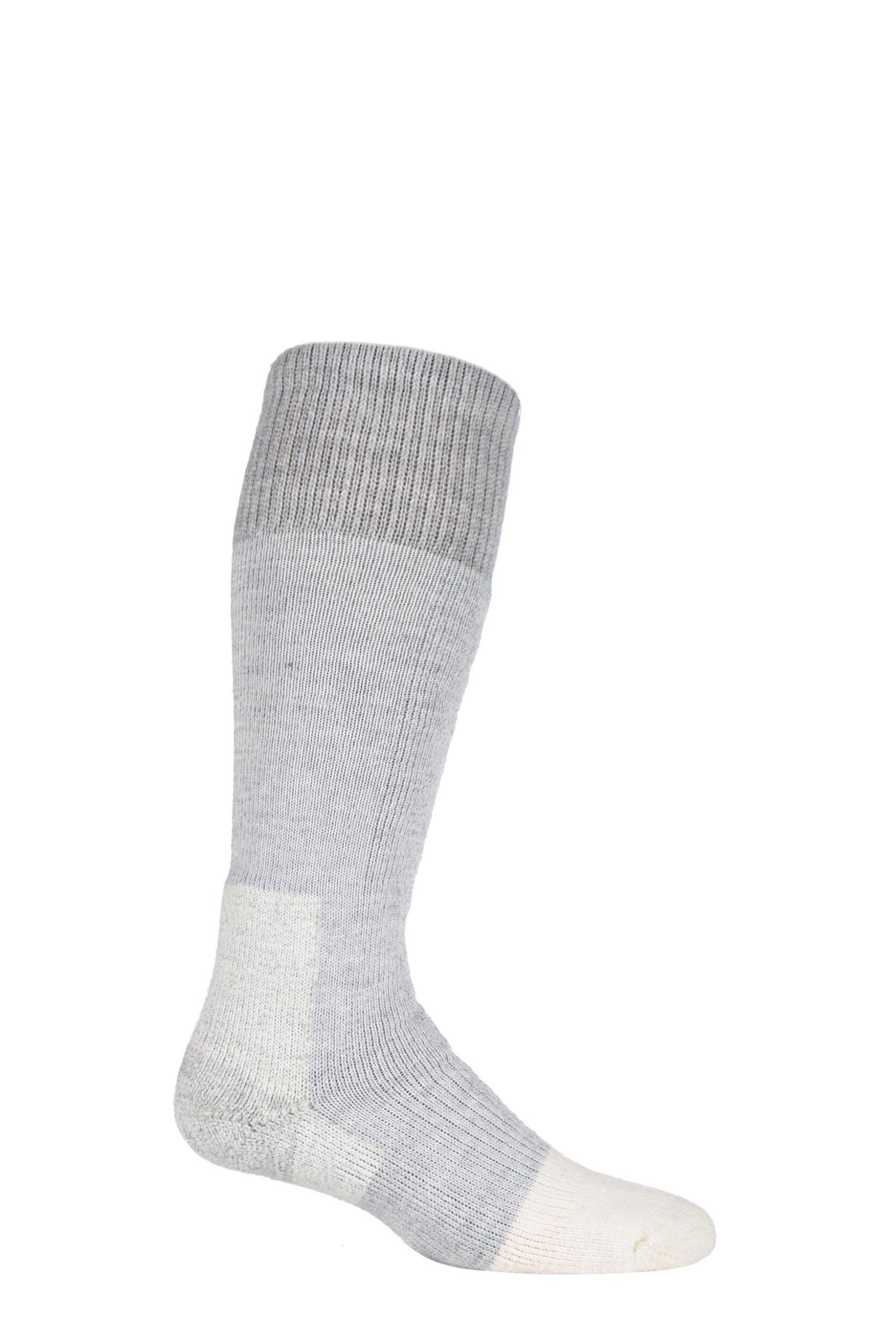 1 Pair Light Grey Mountaineering Thick Cushion Socks With Wool and Thorlon Unisex 5-8 Unisex - Thorlos