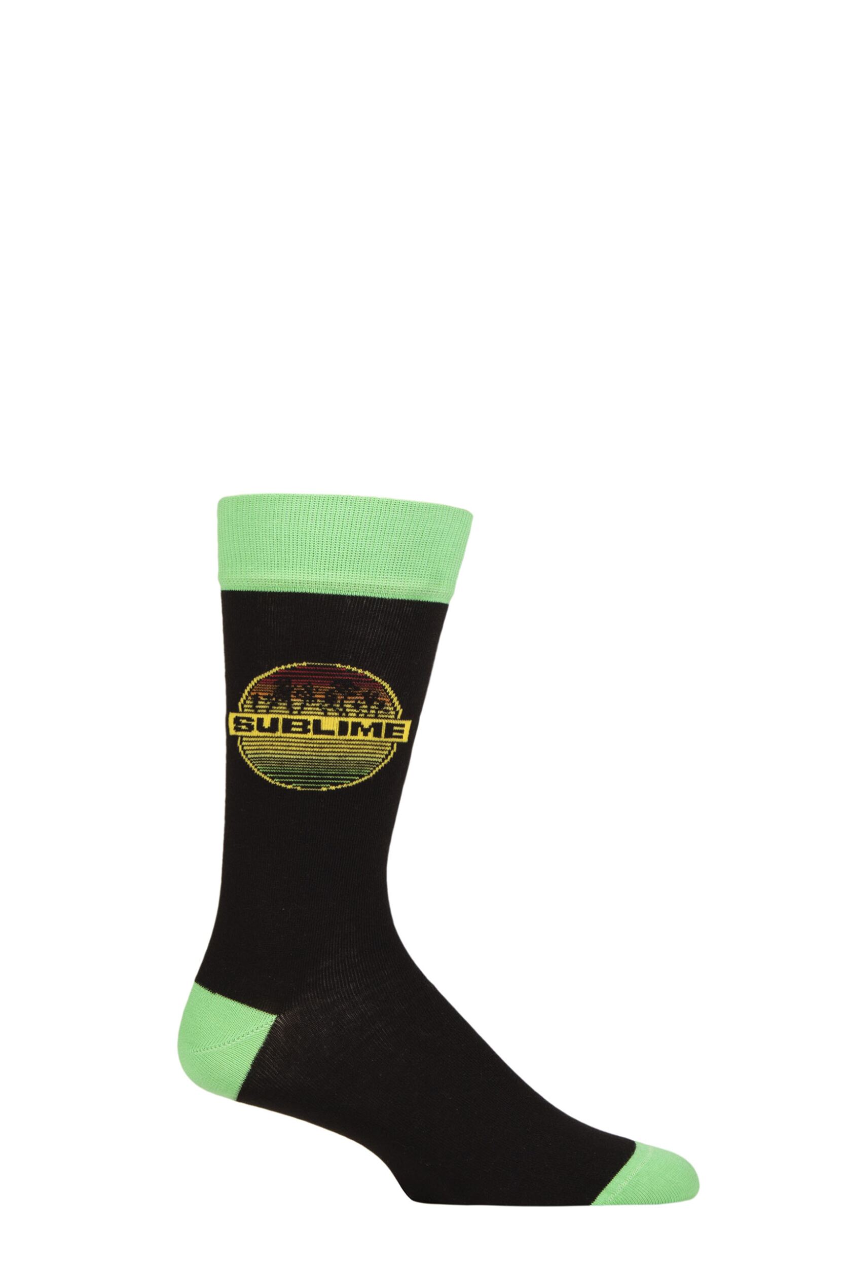 SOCKSHOP Music Collection 1 Pair Sublime Cotton Socks Circle Logo One Size