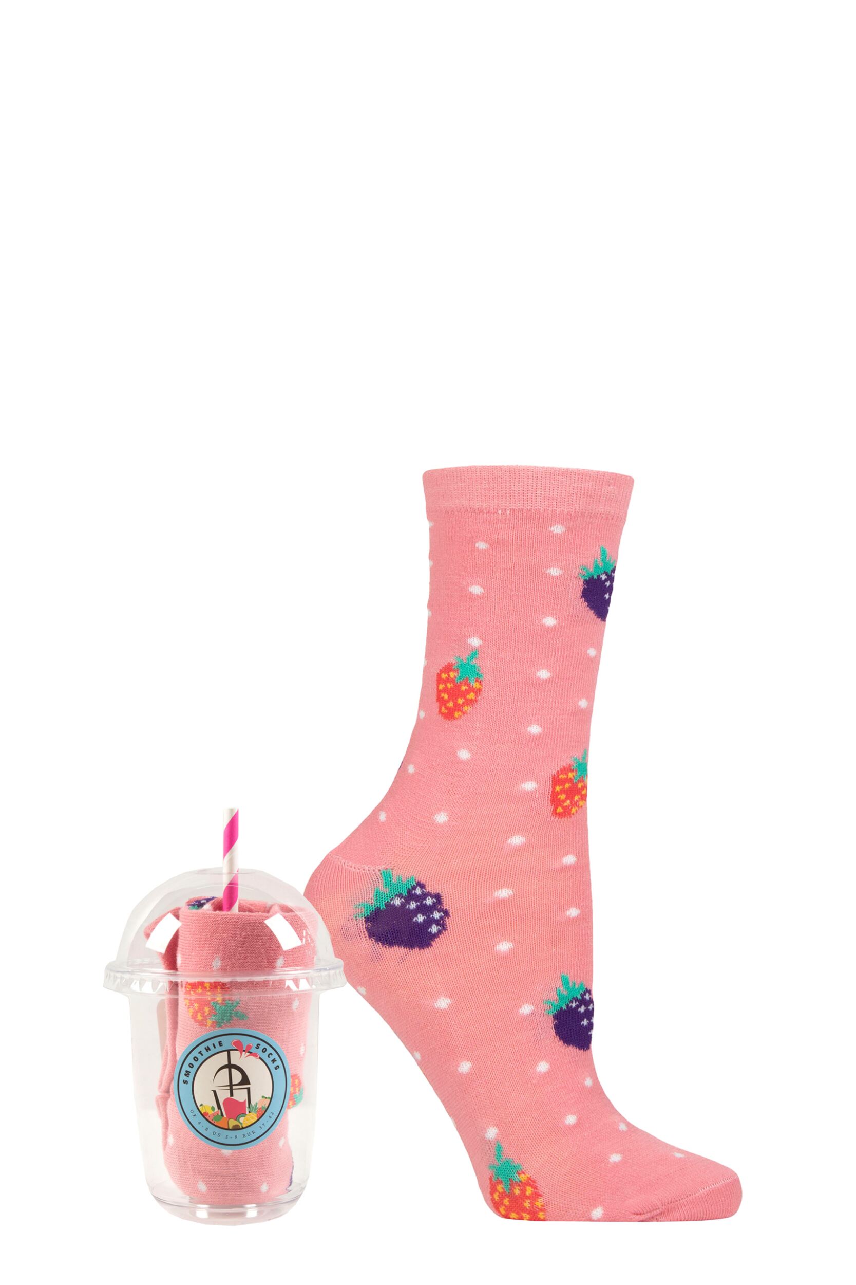Women's 1 Pair SOCKSHOP Wildfeet 'Me Time' Gift Boxed Socks Smoothie 4-8