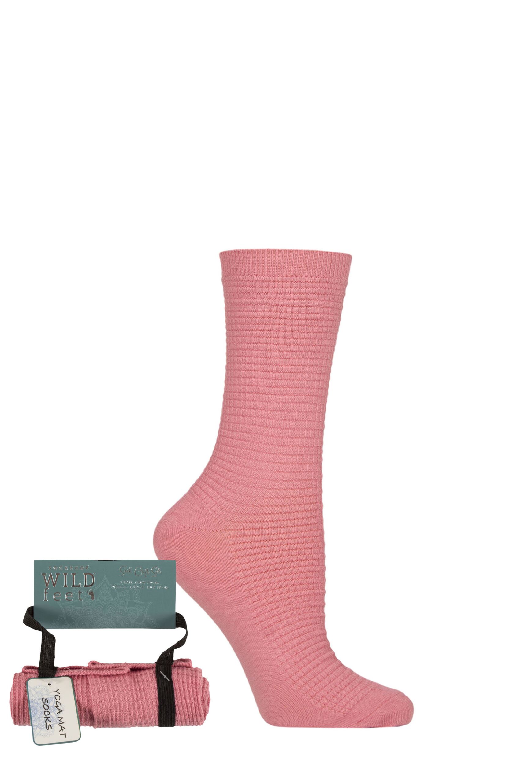 Women's 1 Pair SOCKSHOP Wildfeet 'Me Time' Gift Boxed Socks Yoga Mat 4-8 Women's