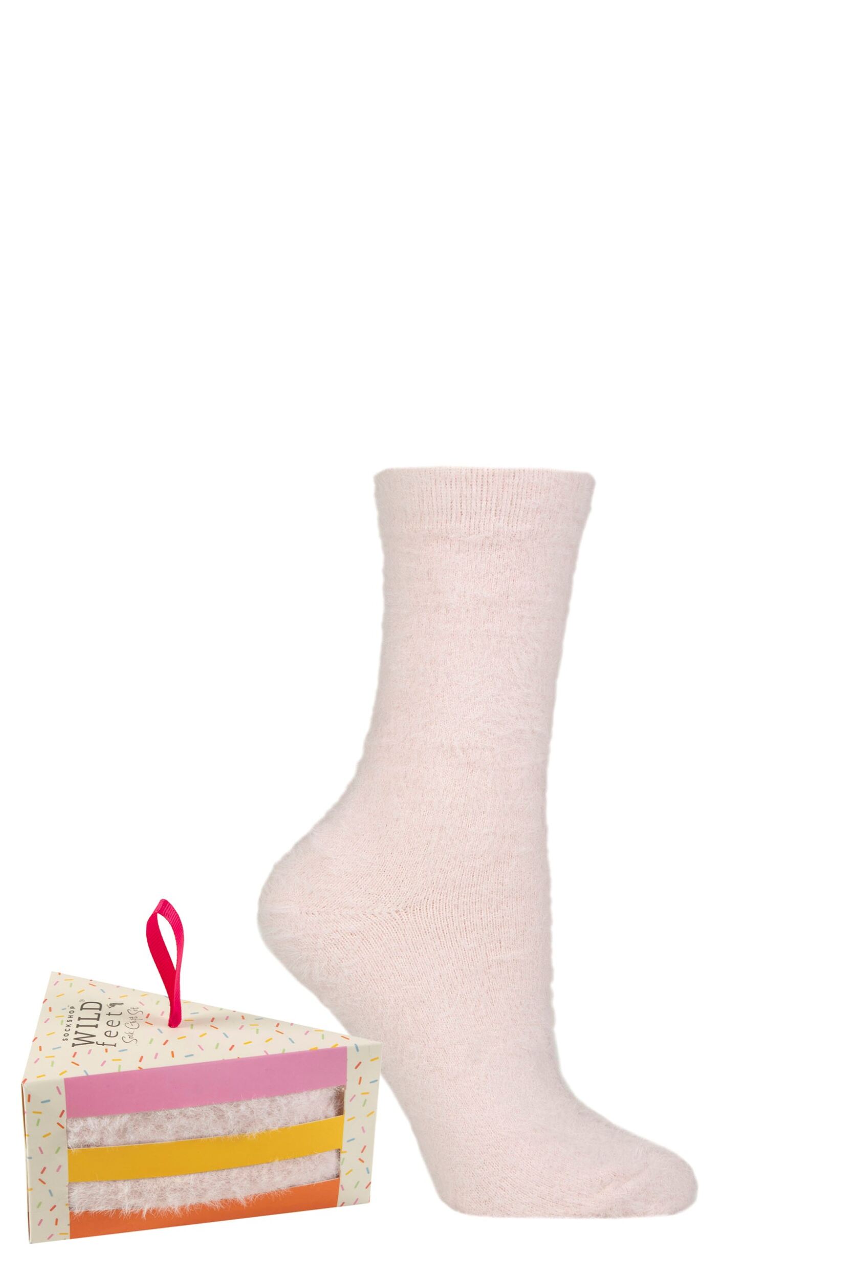Women's 1 Pair SOCKSHOP Wildfeet 'Me Time' Gift Boxed Socks Cake Slice 4-8