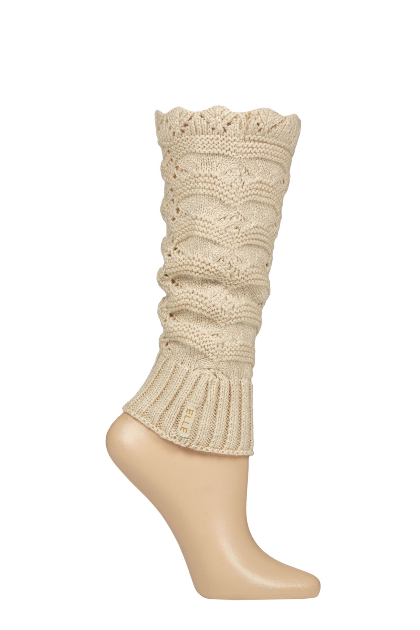 Women's 1 Pair Elle Lace Knit Leg Warmers Biscuit One Size