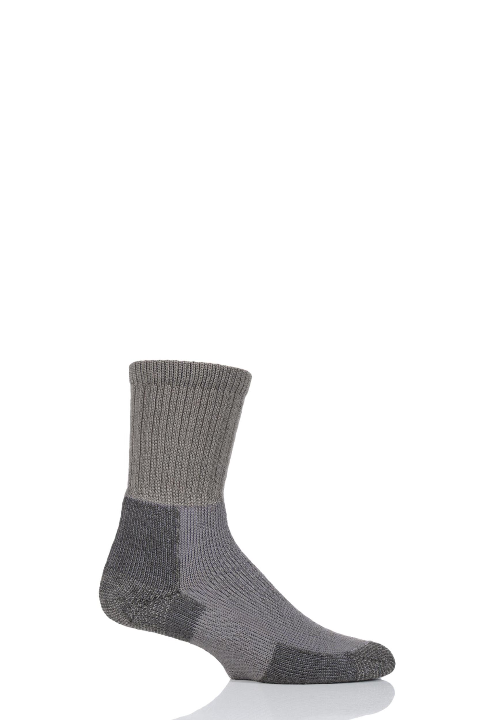 1 Pair Pewter Hiking Thick Cushion Socks With Thorlon Men's 5-8 Mens - Thorlos
