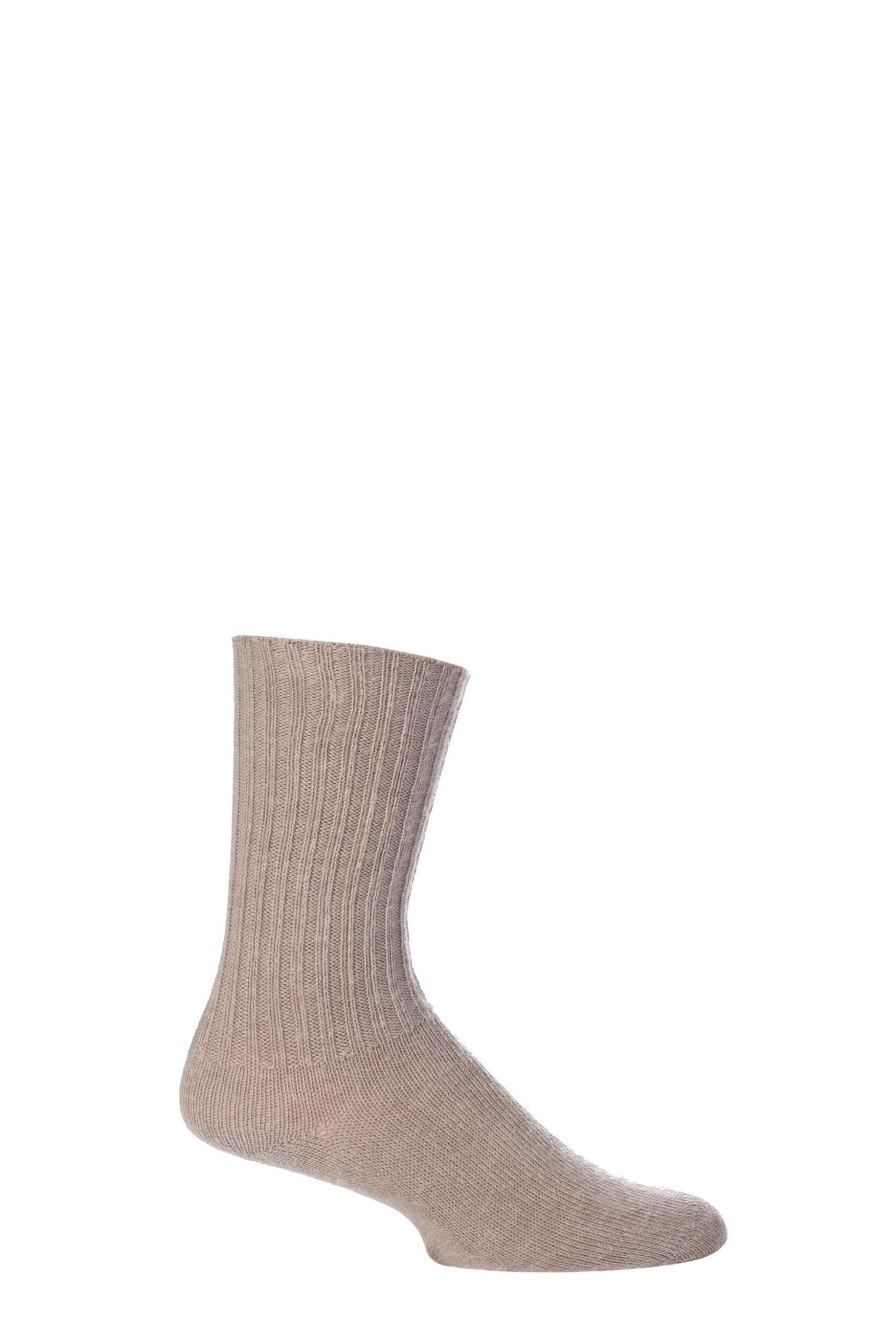 1 Pair Toffee of London Mohair Ribbed Knit Comfort Cuff True Socks Unisex 11-13 Unisex - SOCKSHOP of London