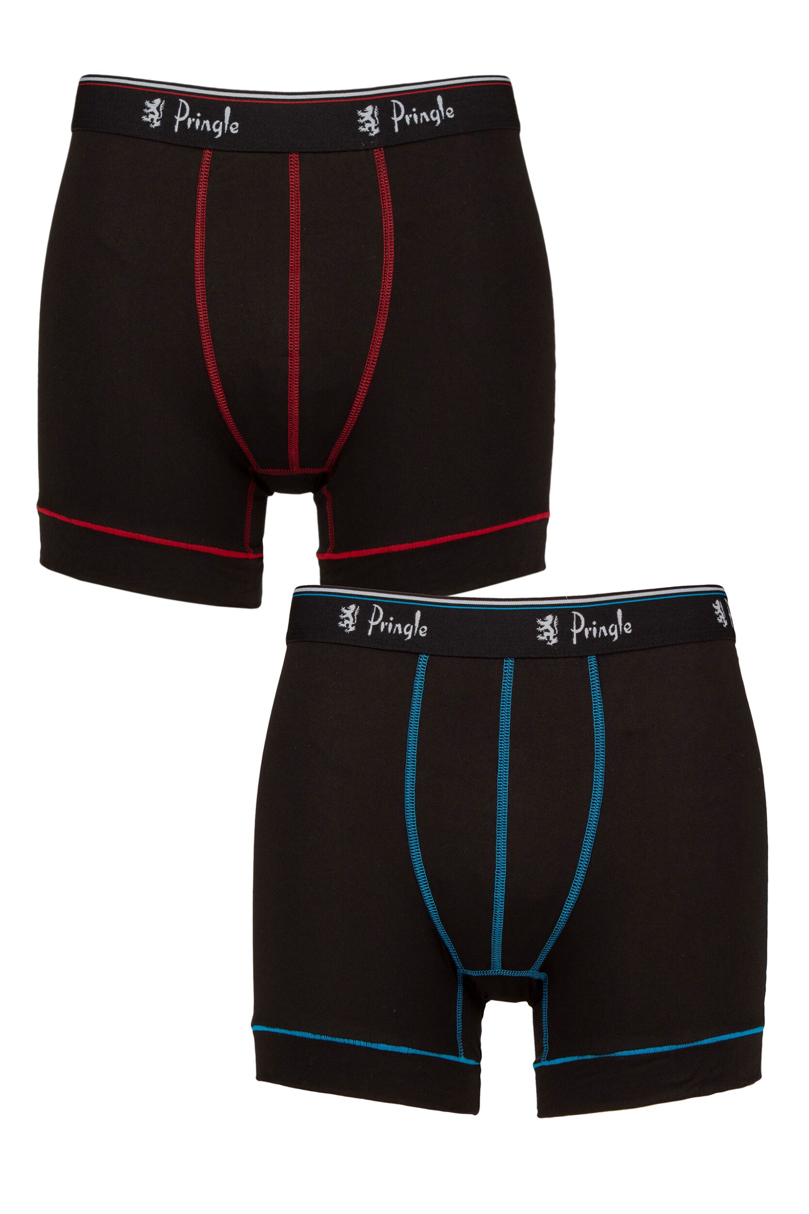 Mens 2 Pack Pringle Sports Performance Trunks Black L