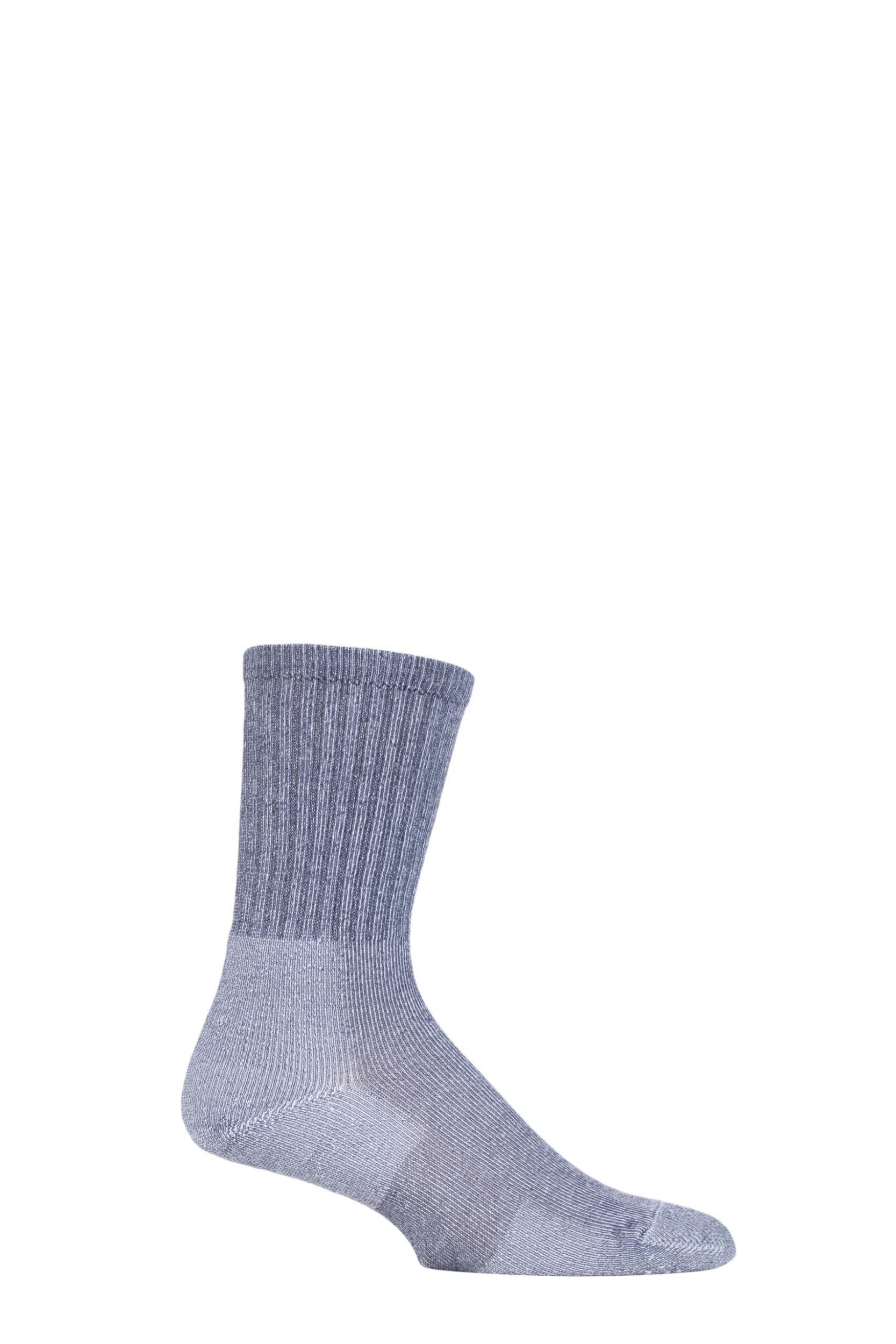 1 Pair Grey Ultra Light Hiker Crew Socks Unisex 2.5-4.5 Unisex - Thorlos