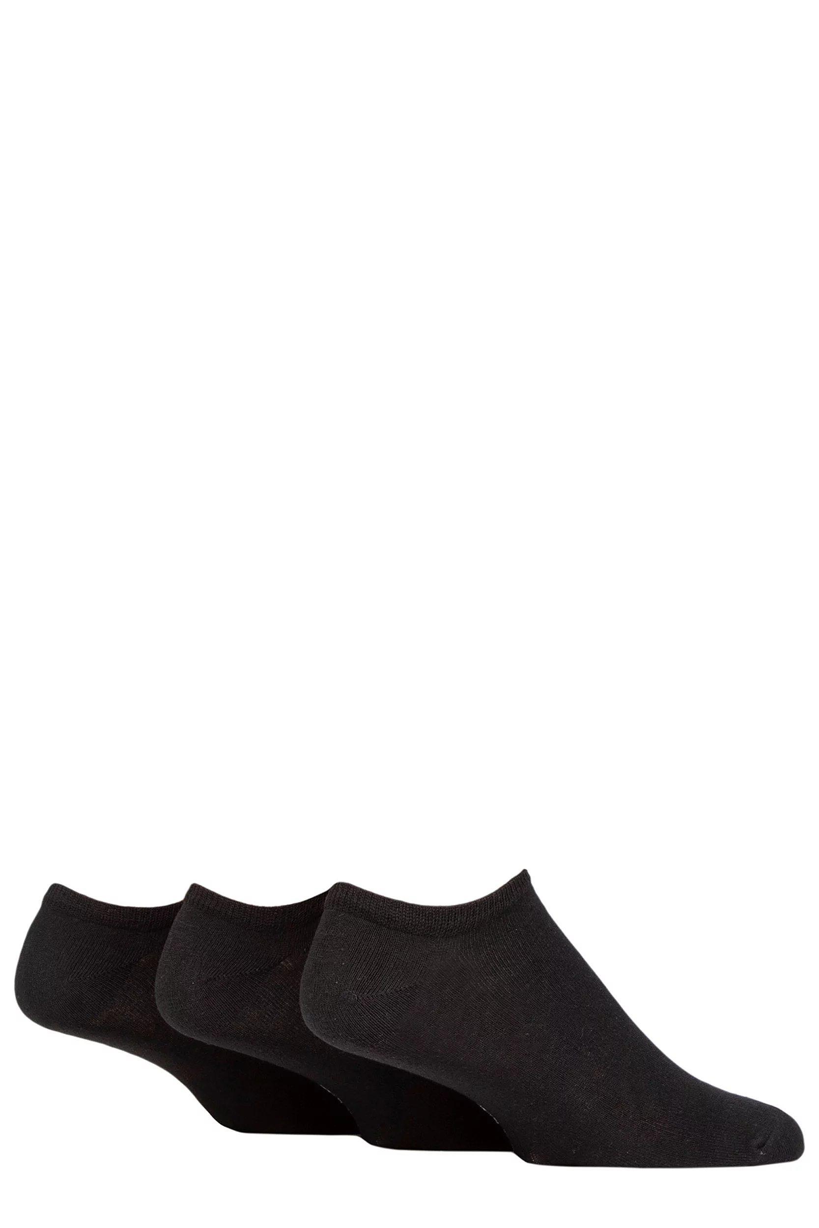 Mens 3 Pair SOCKSHOP TORE 100% Recycled Plain Cotton Trainer Socks Black 7-11 Mens