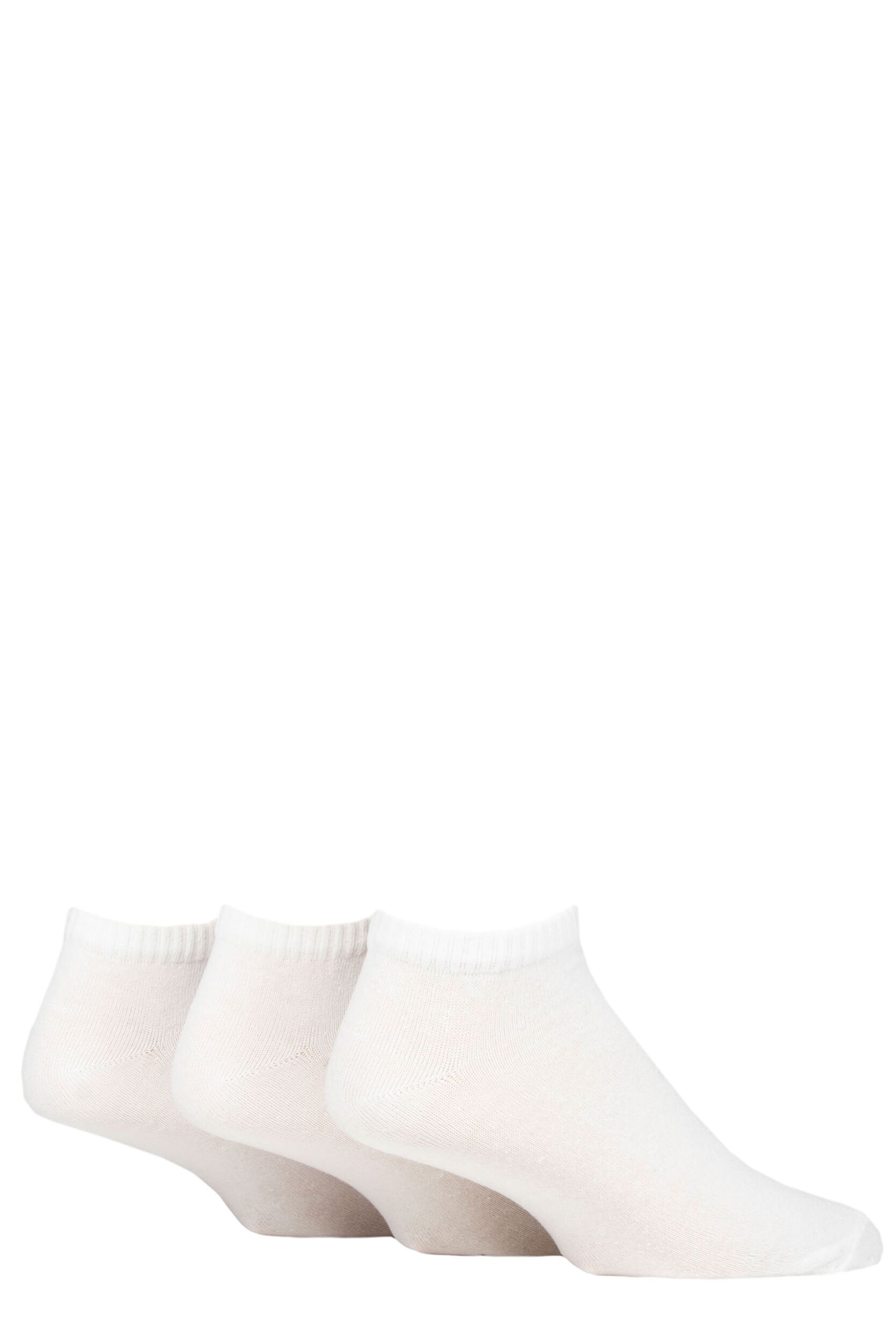 Mens 3 Pair SOCKSHOP TORE 100% Recycled Plain Cotton Sports Trainer Socks White 7-11 Mens