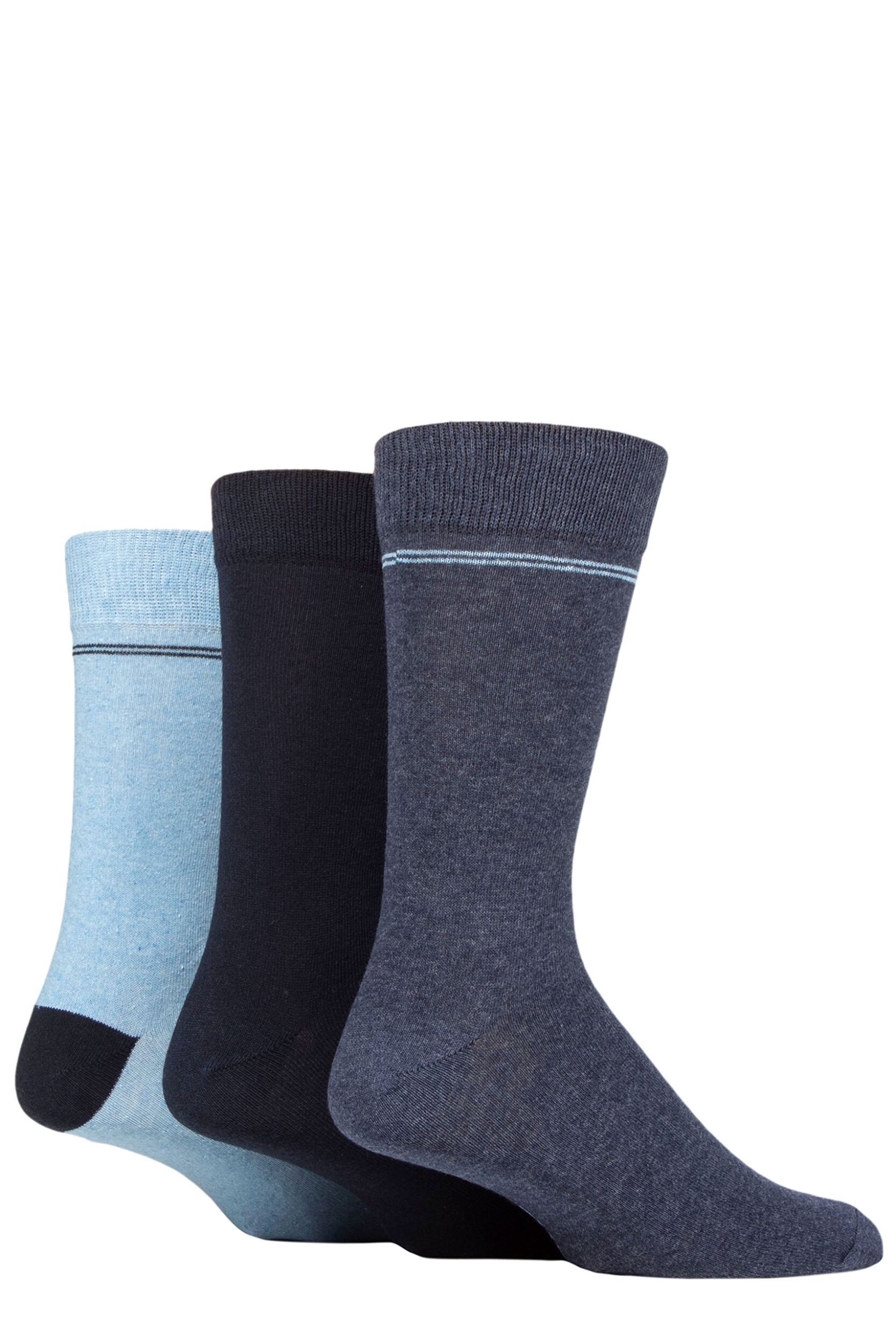 Mens 3 Pair SOCKSHOP TORE 100% Recycled Placement Stripe Cotton Socks Assorted 7-11 Mens