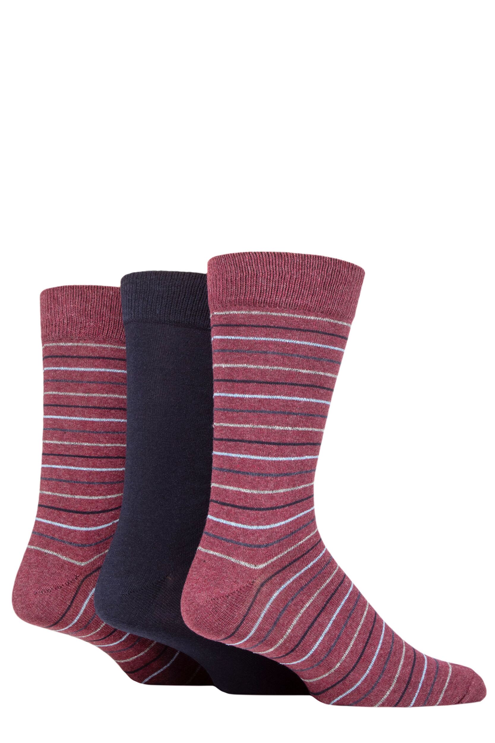 Mens 3 Pair SOCKSHOP TORE 100% Recycled Multi Stripe Cotton Socks Assorted 7-11 Mens