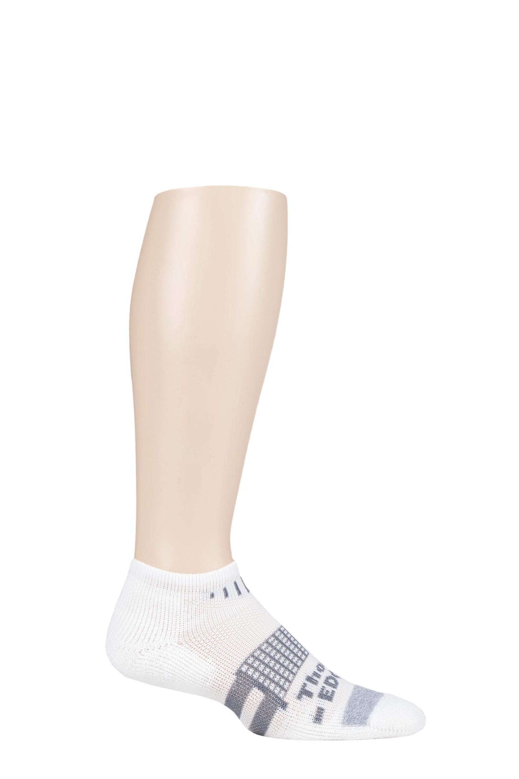 1 Pair White Edge Tennis Micro Mini Crew Socks Unisex 8.5-12 Unisex - Thorlos