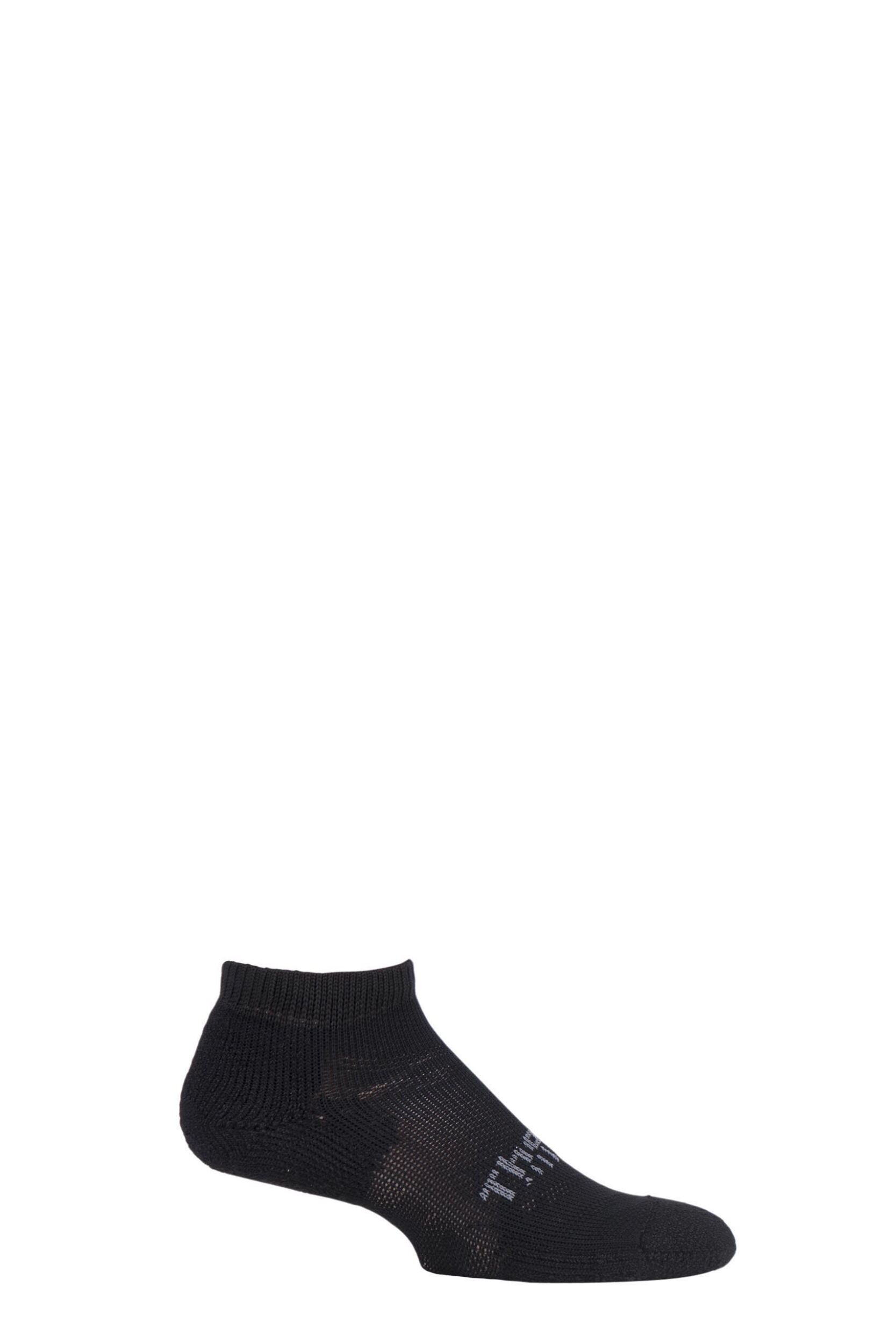 1 Pair Black Edge Running Micro Mini Crew Socks Unisex 8.5-12 Unisex - Thorlos