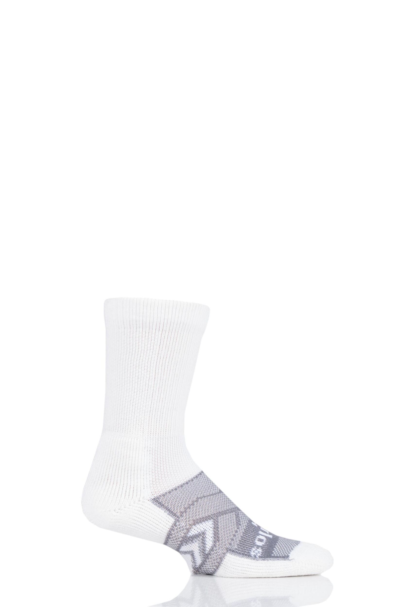 1 Pair White 12 Hour Shift Work Socks Unisex 9-12.5 Mens - Thorlos