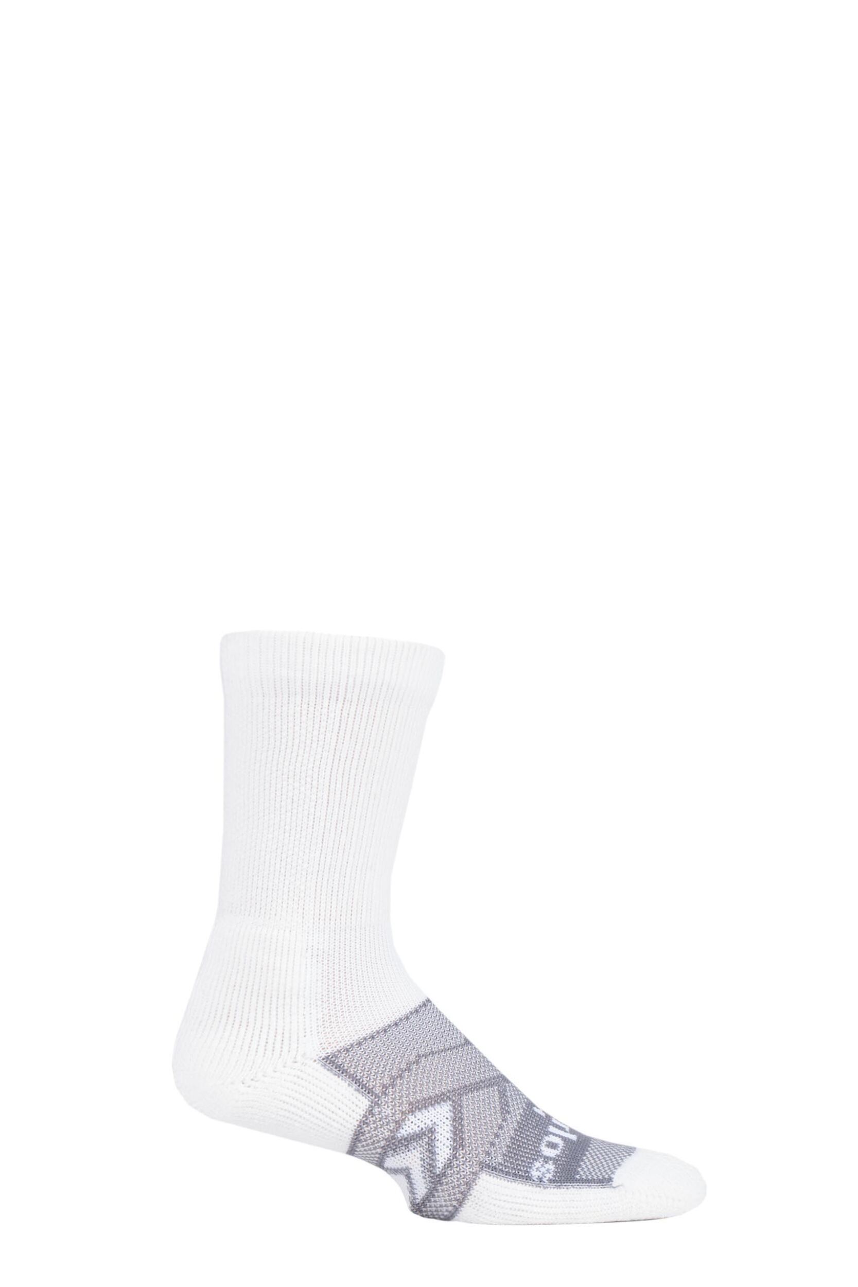 1 Pair White 12 Hour Shift Work Socks Unisex 12.5-14 Mens - Thorlos