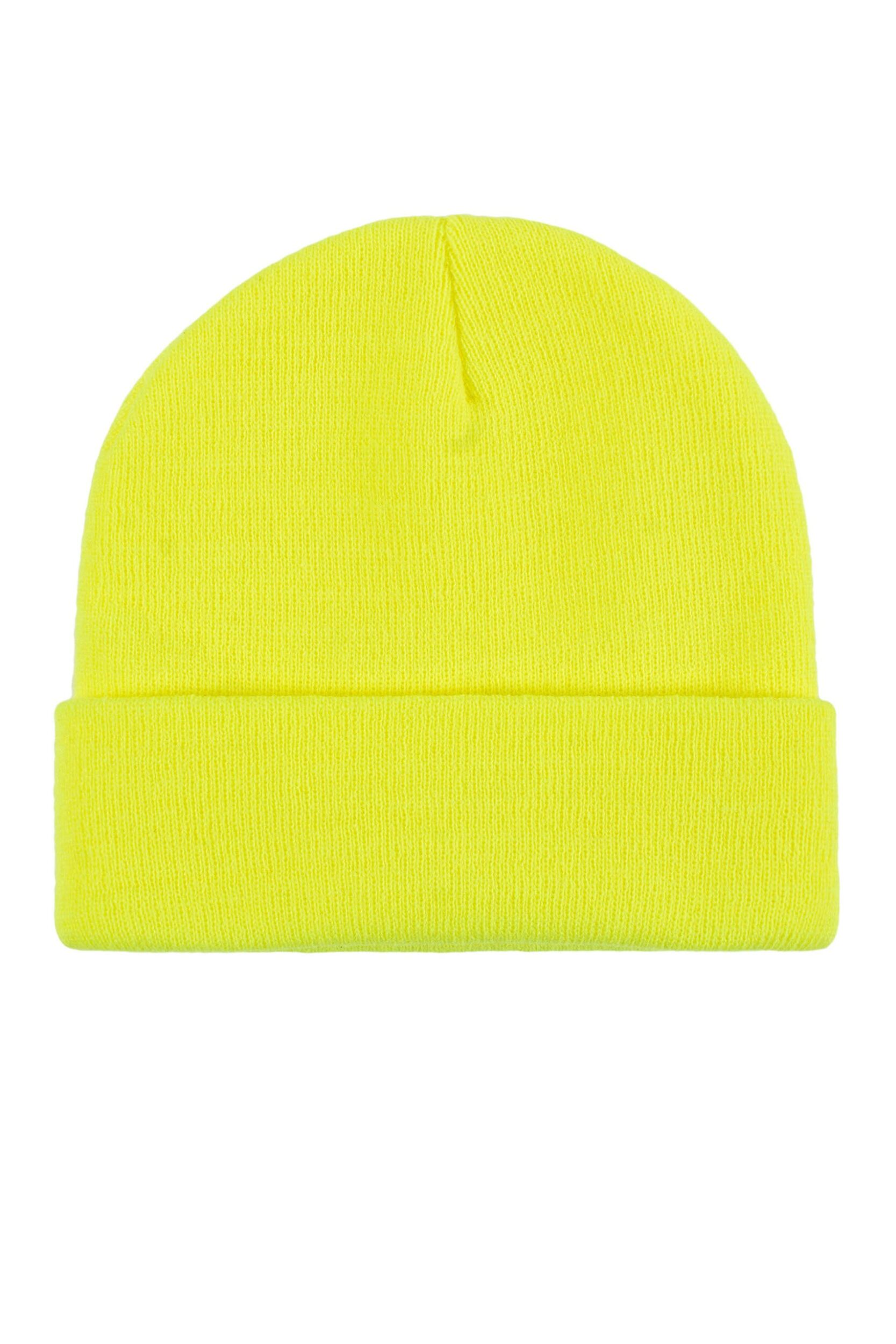 Mens 1 Pack SOCKSHOP Workforce Beanie Hat Yellow One Size