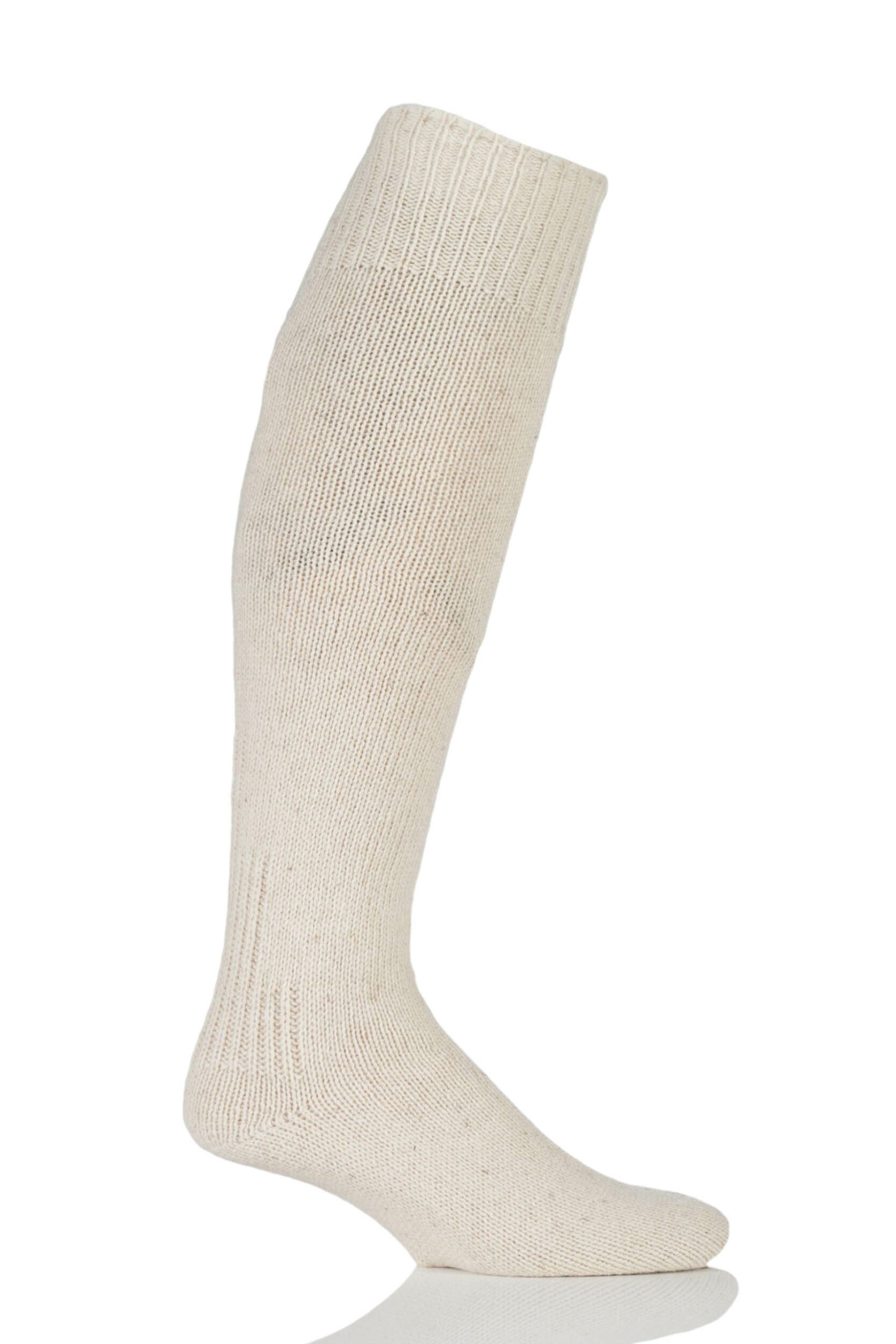 1 Pair Cream Wool Rich Protective Angling Socks Men's 6-11 Mens - Workforce