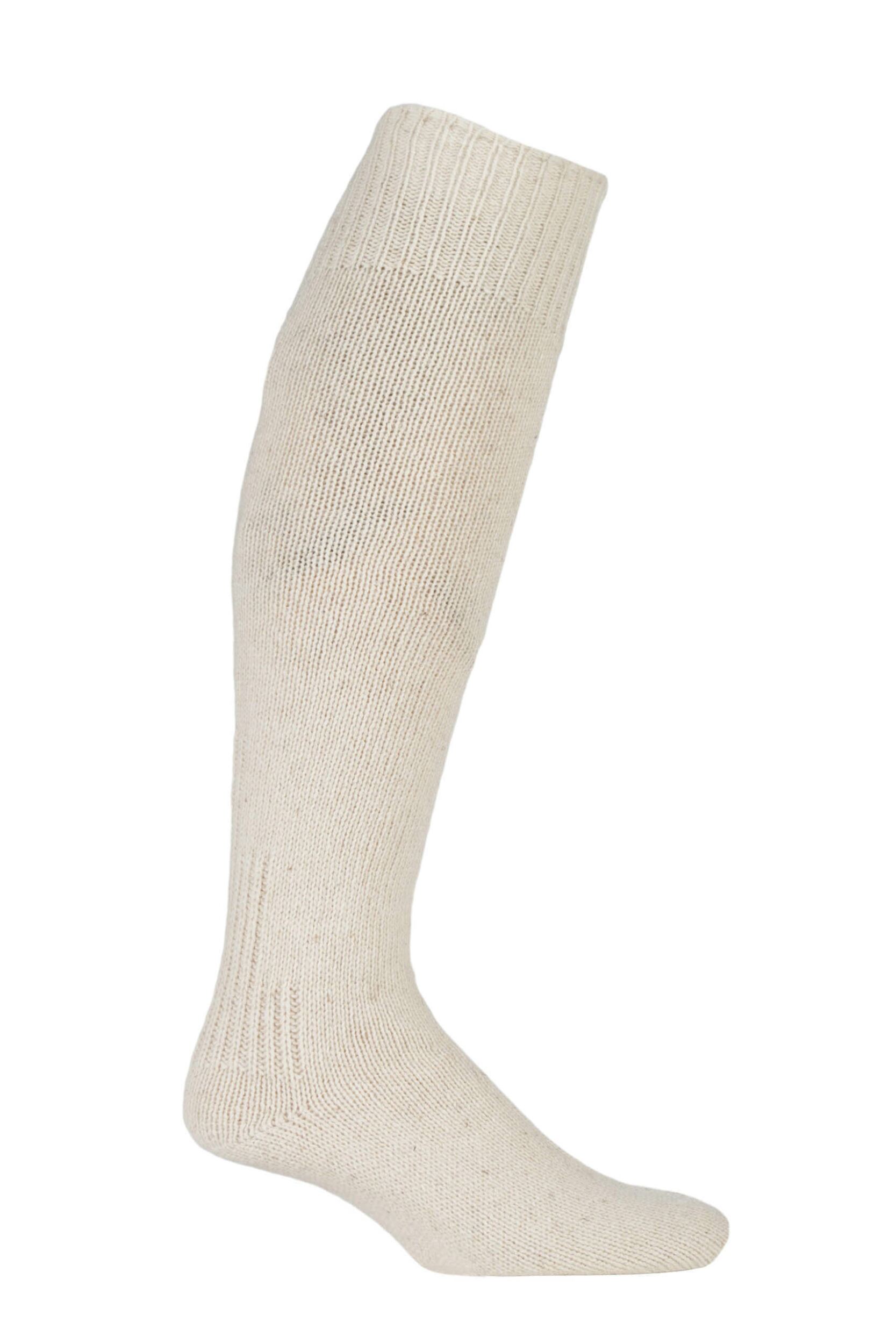 1 Pair Cream Wool Rich Protective Angling Socks Men's 6-11 Mens - Workforce
