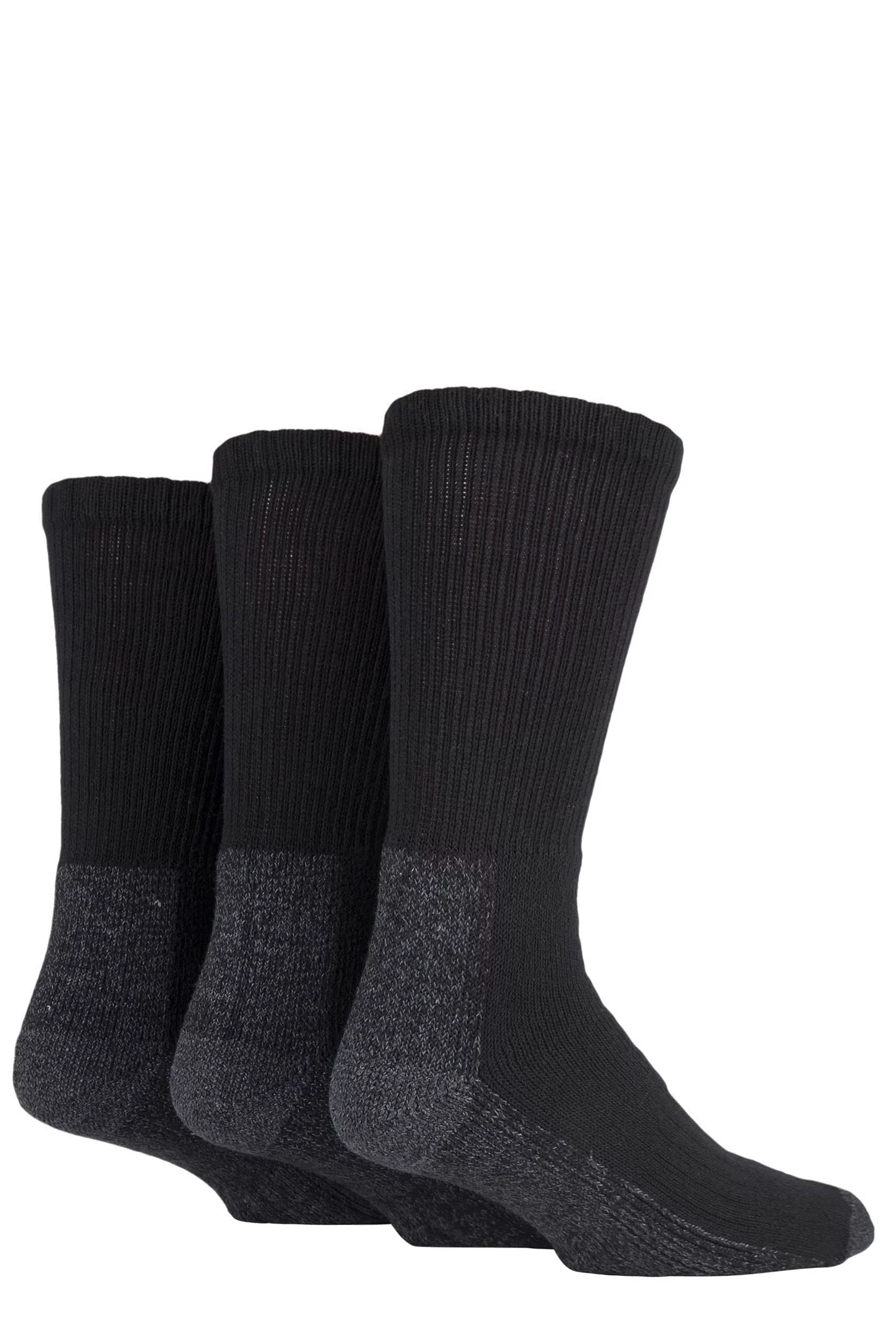 3 Pair Black Safety Boot Socks Men's 6-11 Mens - Workforce