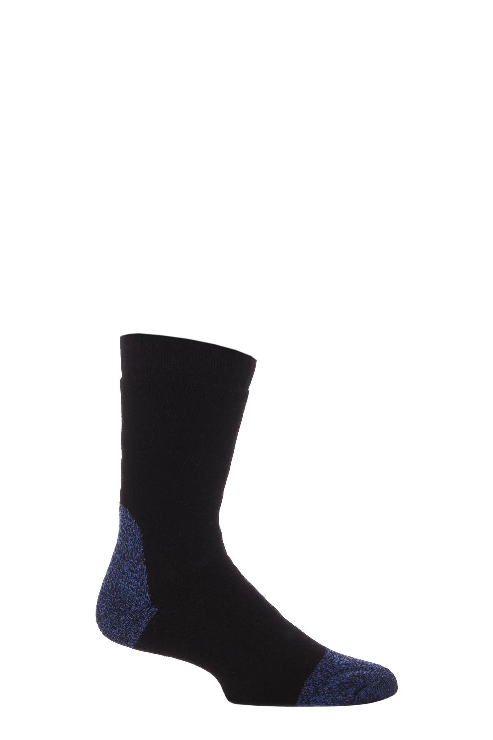 1 Pair Black Calf Length Steel Safety Socks Men's 7-11 Mens - Workforce
